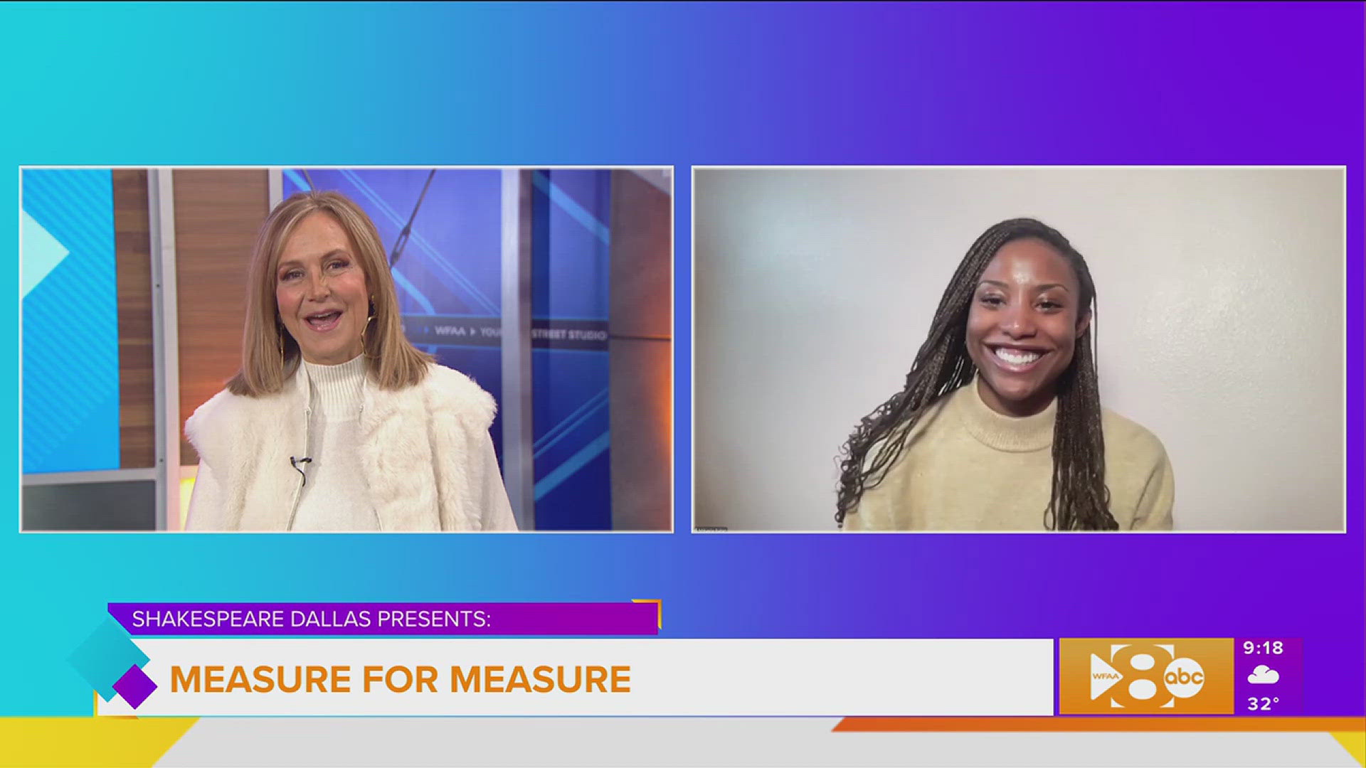 Shakespeare Dallas produces their first winter show s ince before the pandemic.  "Measure for Measure" star Mikaela Baker tells you what to expect.