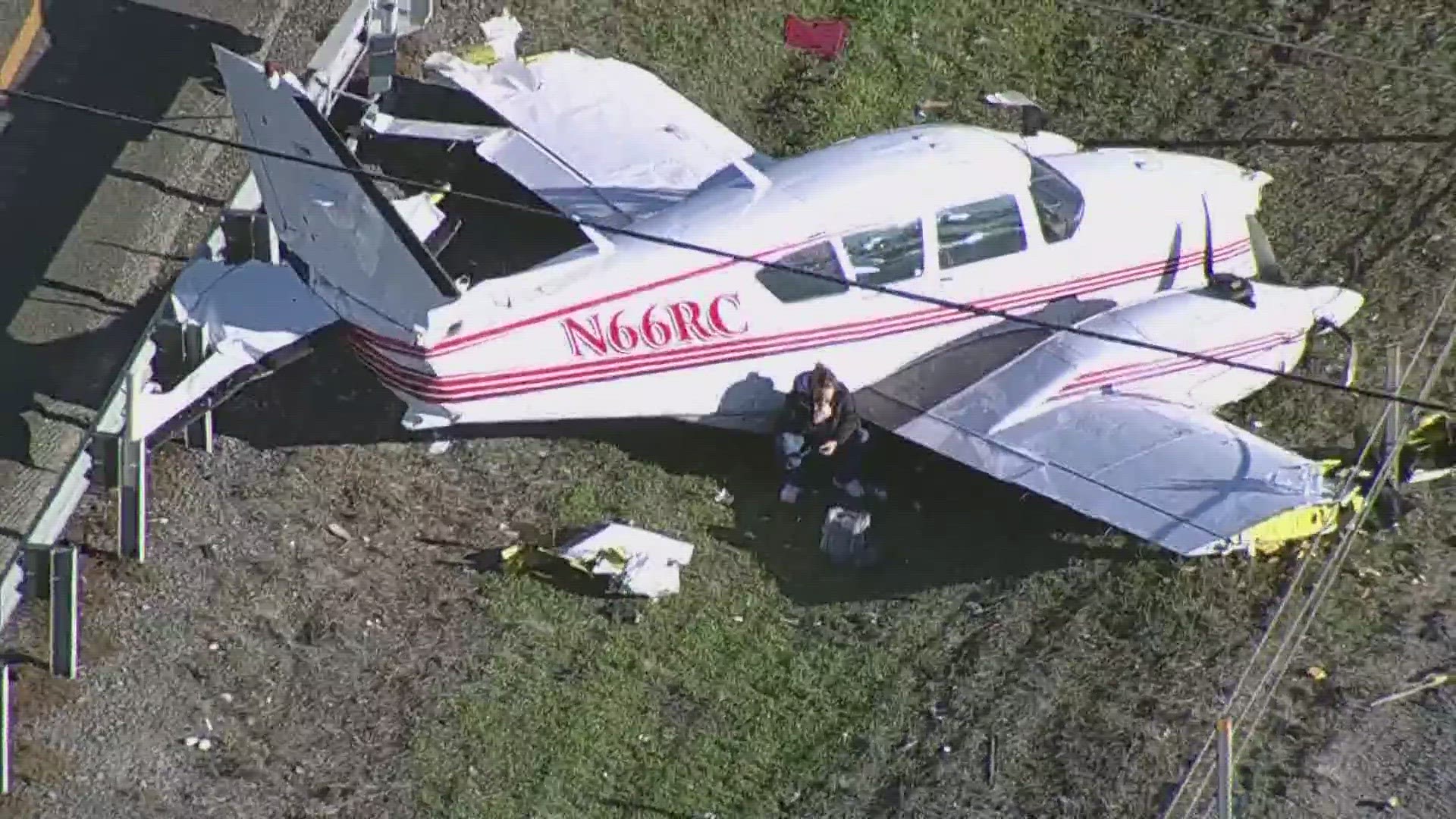 Traffic is at a near standstill after the small aircraft landed off HWY 80 in Forney, officials say. There will only be one lane open in both directions.