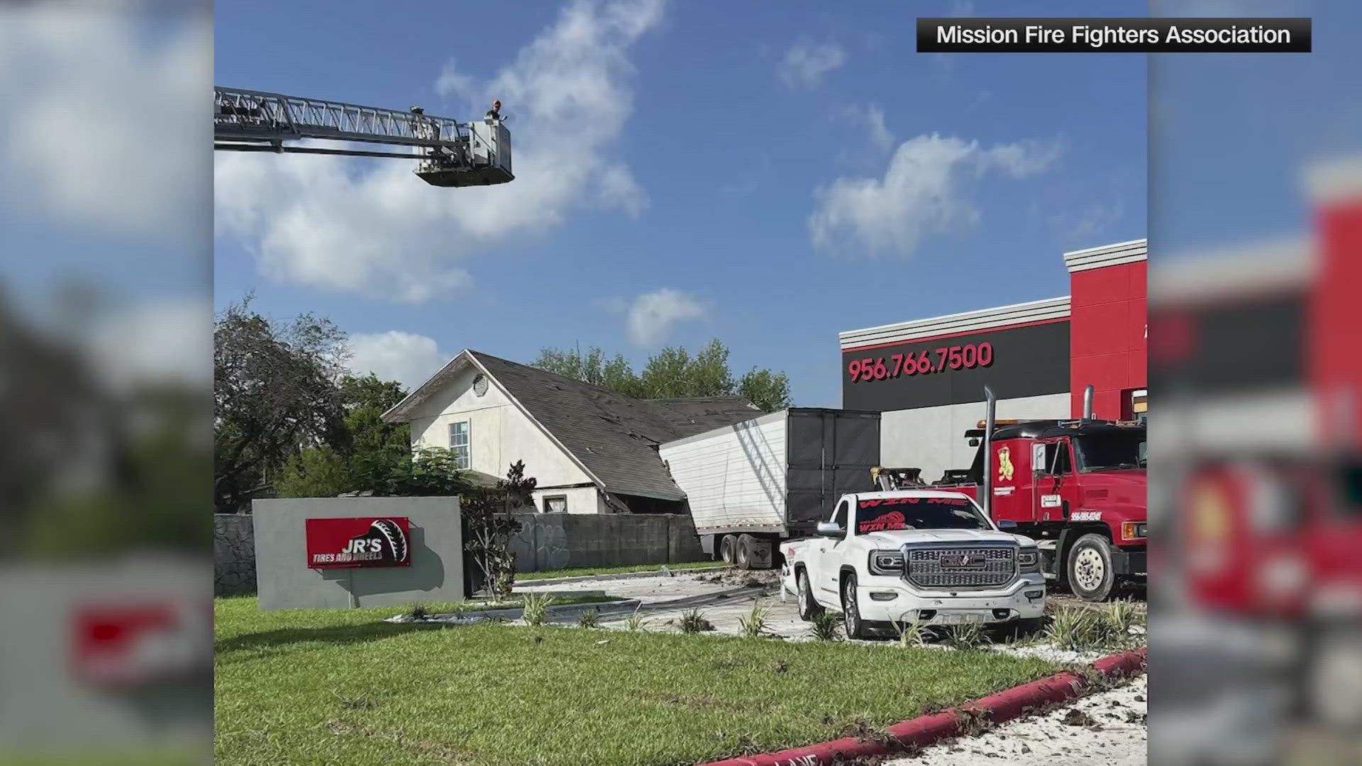 The 18-wheeler crashed into a home in southern Texas.