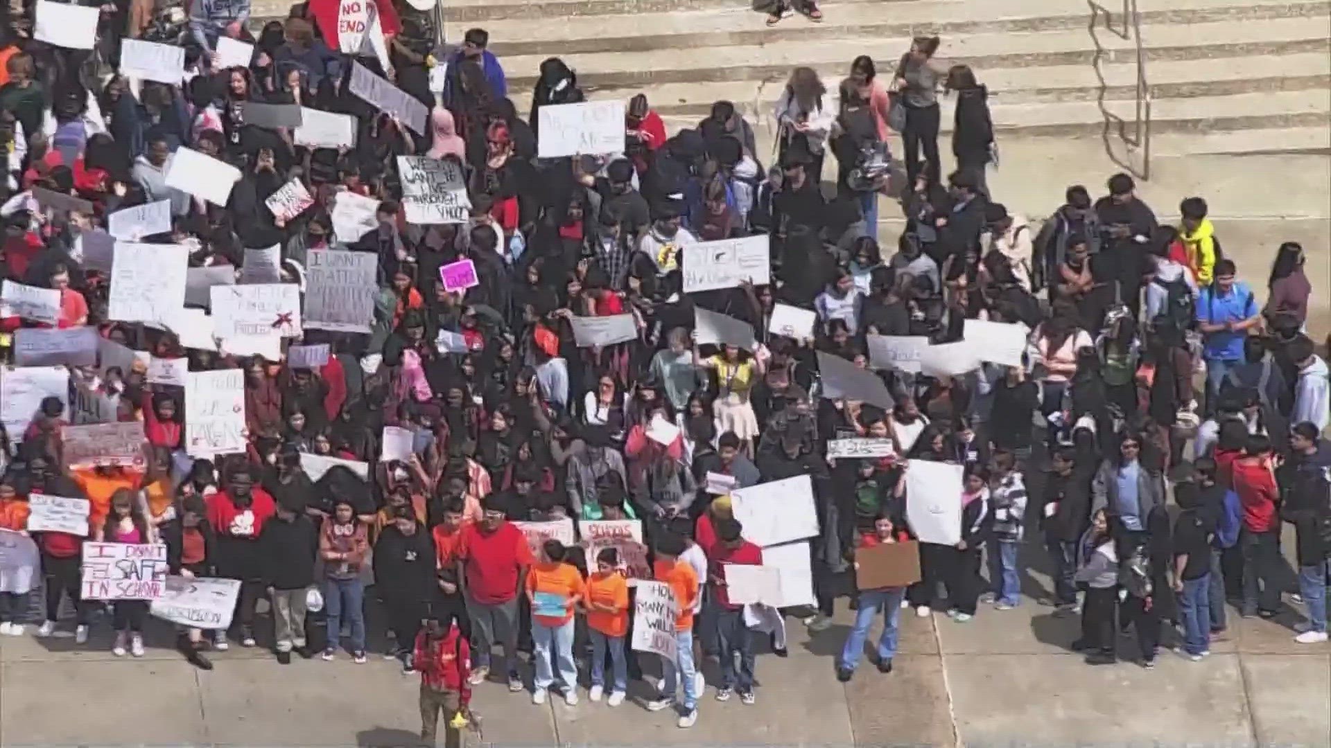 Students in North Texas, Uvalde and other cities across the U.S. staged mass walkouts to protest gun violence.