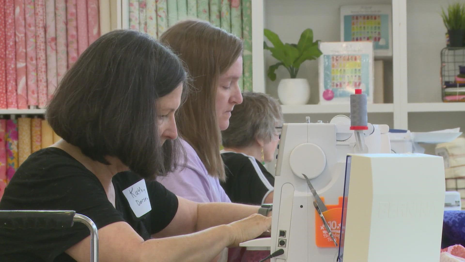 The Stitch House in Plano will give the quilts to Jonathan's Place in Garland.