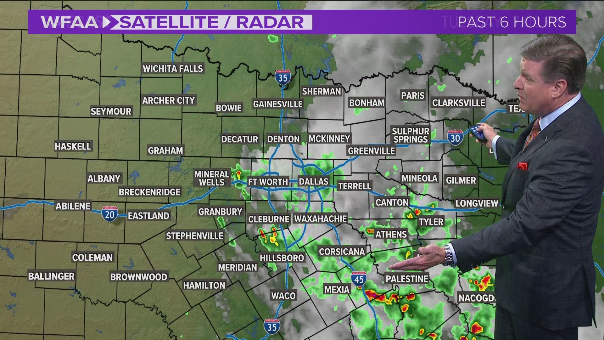 The North Texas area saw some storms pop up throughout the afternoon.