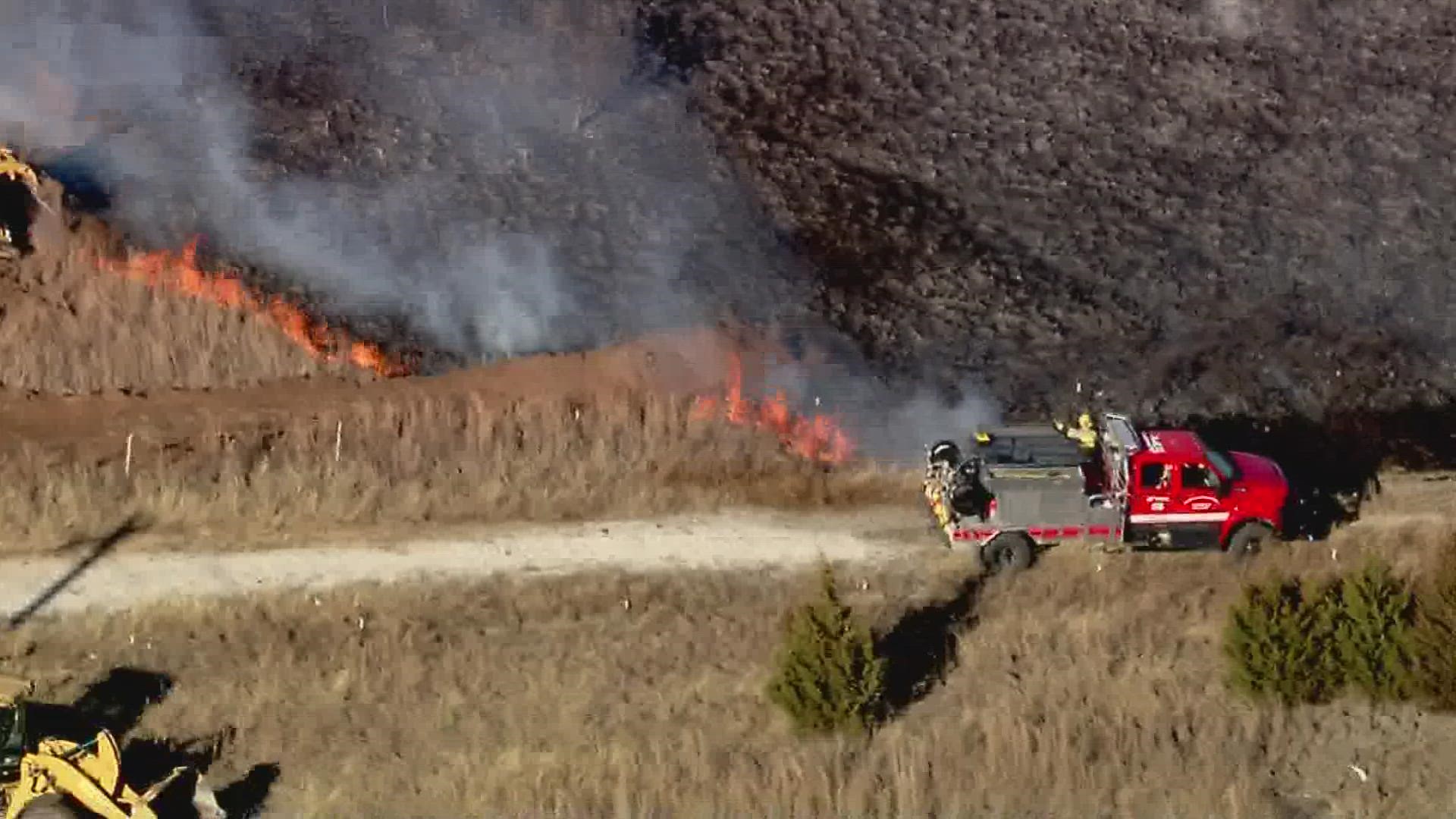 Dry, windy conditions are creating a fire hazard in Texas, and we saw that Monday here in North Texas.