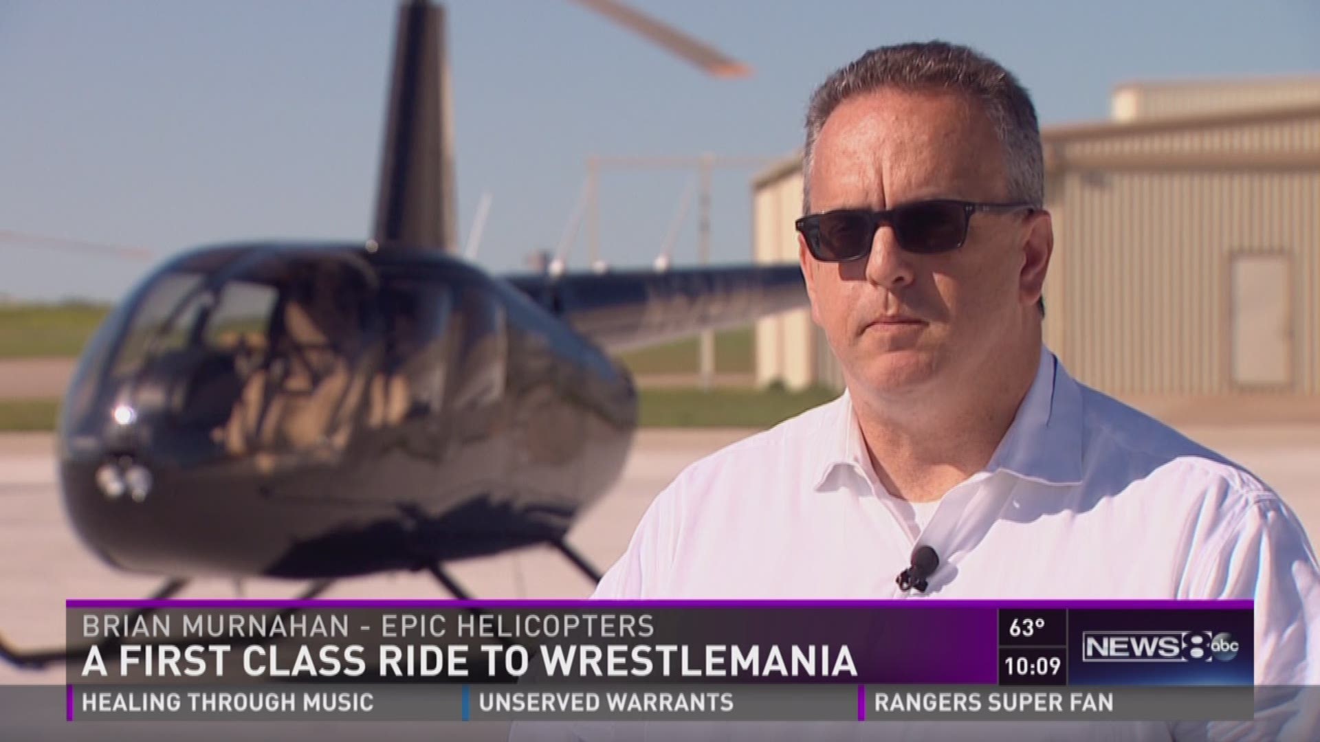 Jason Whitely has the story on a unique option for transportation to Wrestlemania -- a helicopter. 