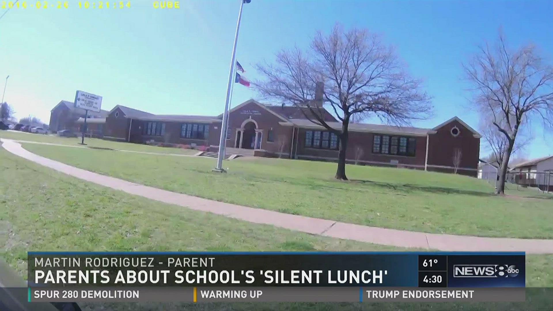 Martin Rodriguez was concerned when his son came home saying he wasn't allowed to talk at lunch, but found out it was a school policy. Bradley Blackburn has more.