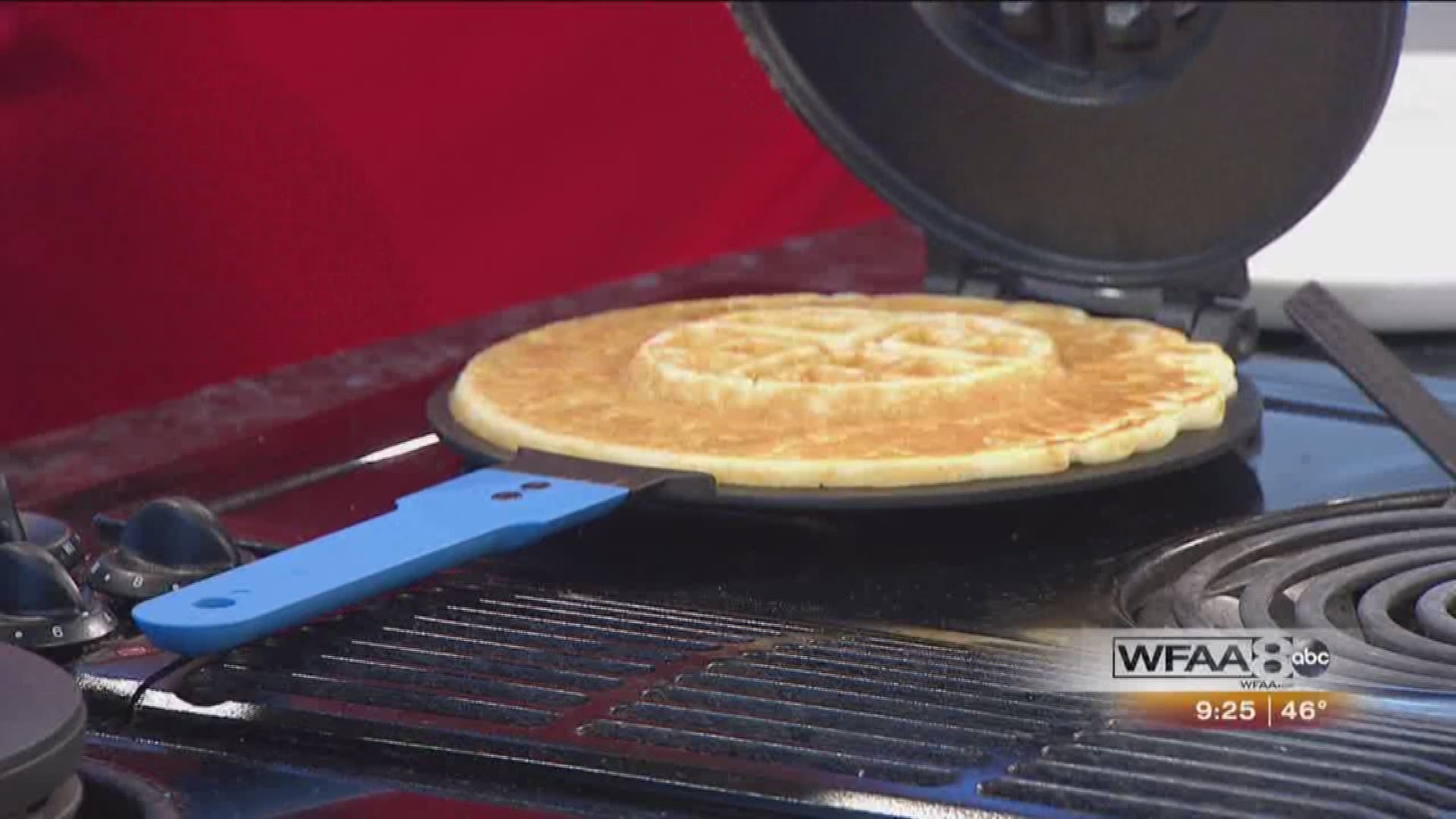 Local restaurateur creates The Panwaffle giving you a waffle and pancake in one. 