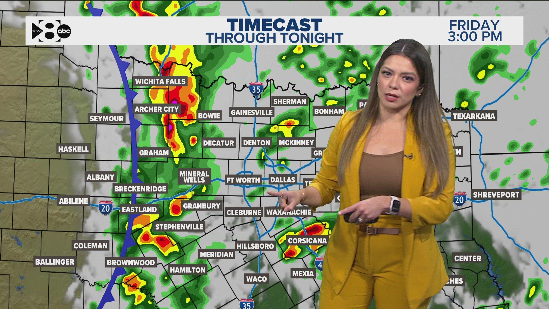 Another cold front is expected to pass through DFW on Friday evening.