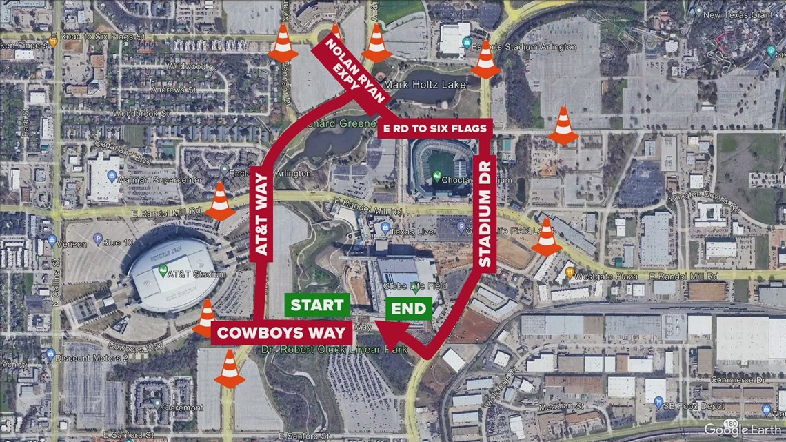 Texas Rangers World Series parade route and traffic closures