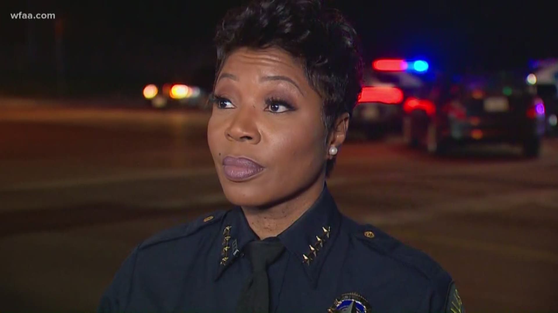 "We're angry. we're saddened. we've lost a life over senseless violence," Police Chief Renee Hall said Tuesday night.