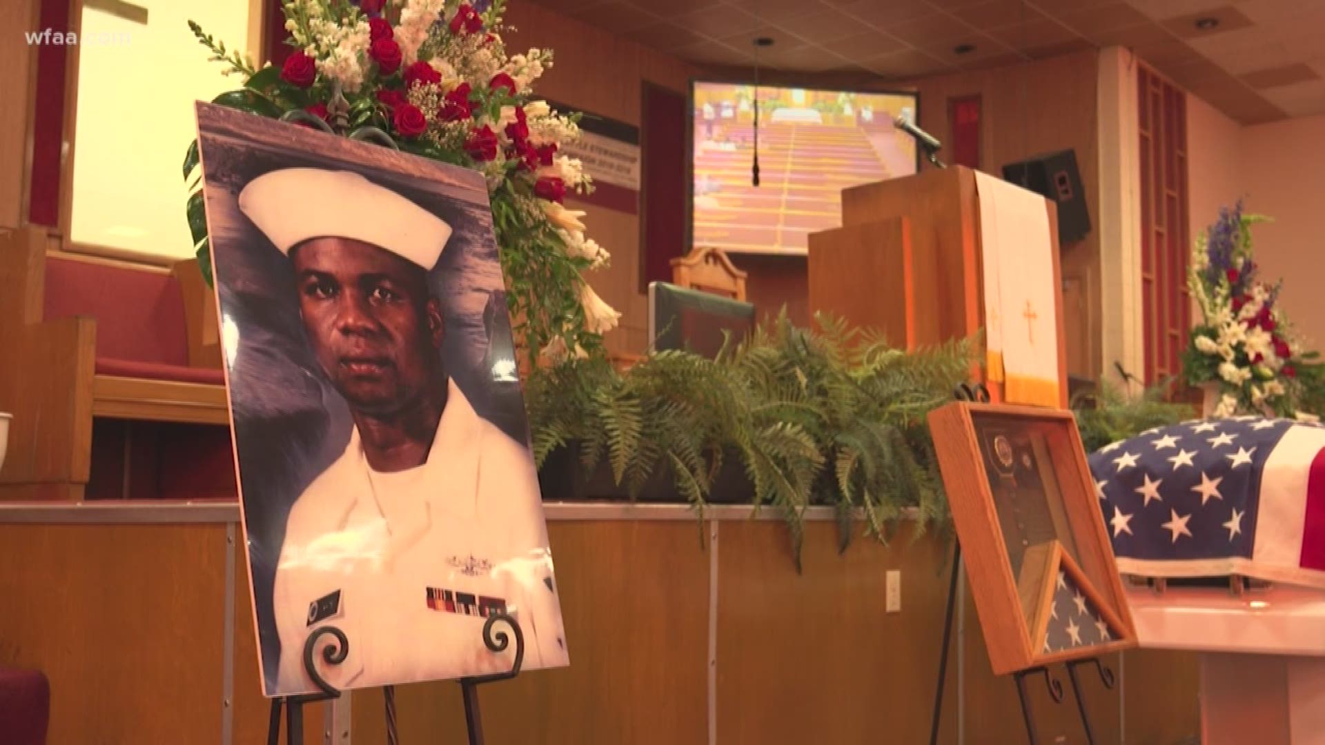 A Navy veteran was laid to rest Thursday in his hometown of Shreveport, Louisana.