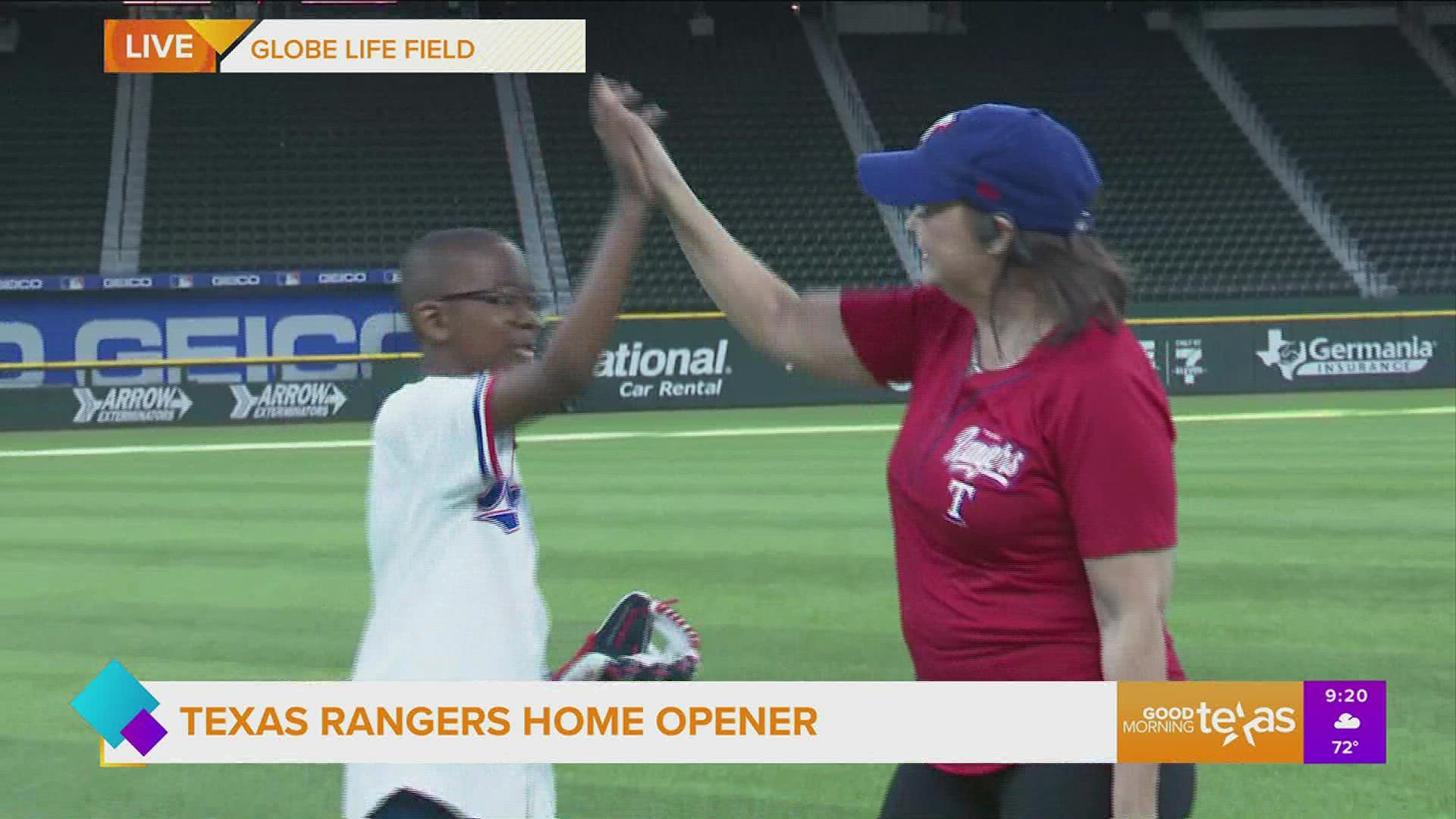 TIME Magazine’s 2021 ‘Kid of the Year’ and Mansfield’s own, Orion Jean, gets the honor of throwing out the first pitch at the Texas Rangers home opener.