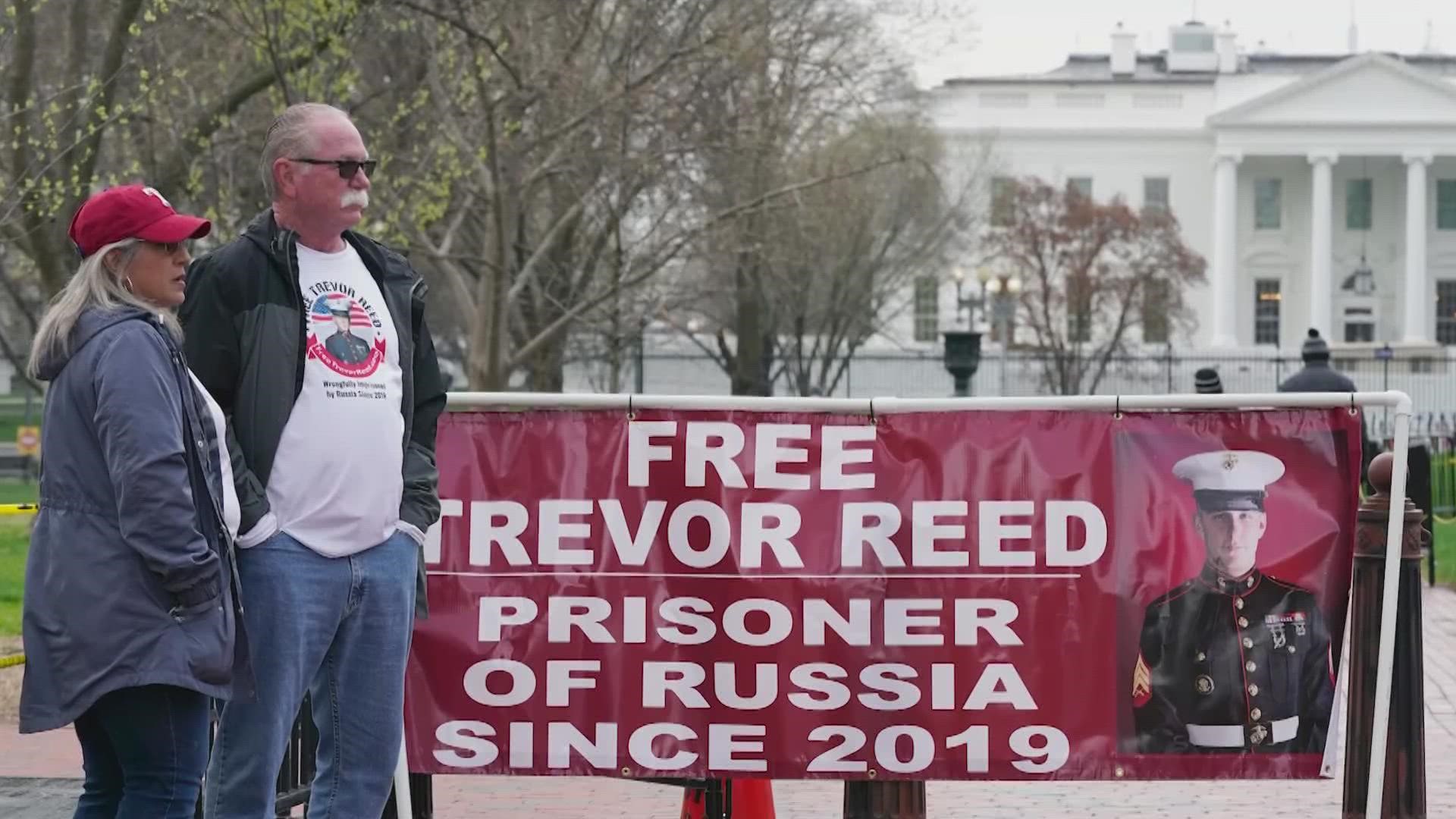 Trevor Reed's parents met in the Oval Office with President Joe Biden for 40 minutes after they held a protest outside of the White House.