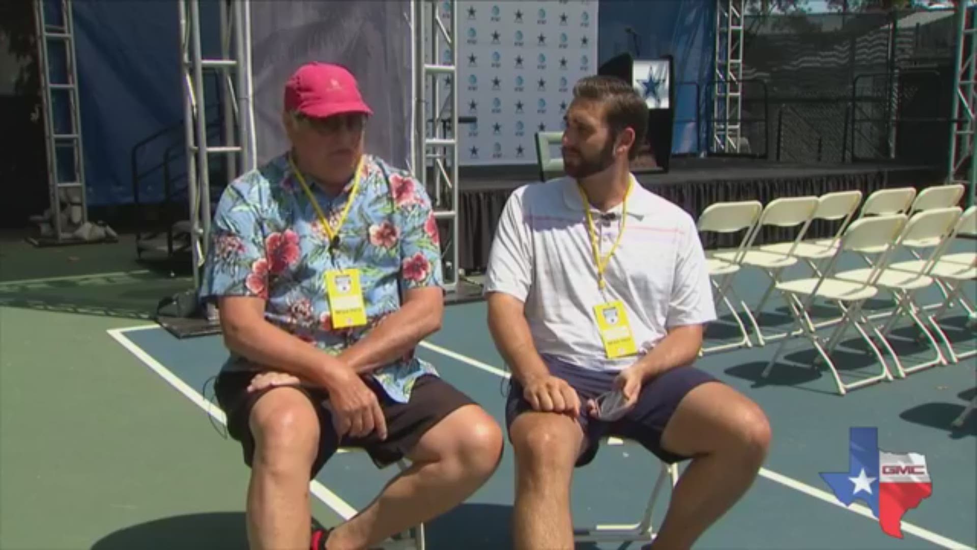 Dale Hansen sings the praises of Hawaiian shirts during a Facebook Live chat from Oxnard, California.