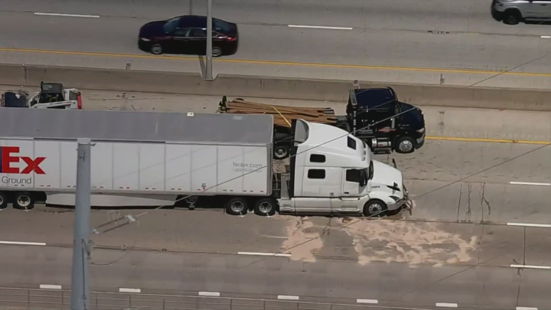 The crash had traffic on southbound lanes of I-35W backed up for miles, according to TxDOT data.
