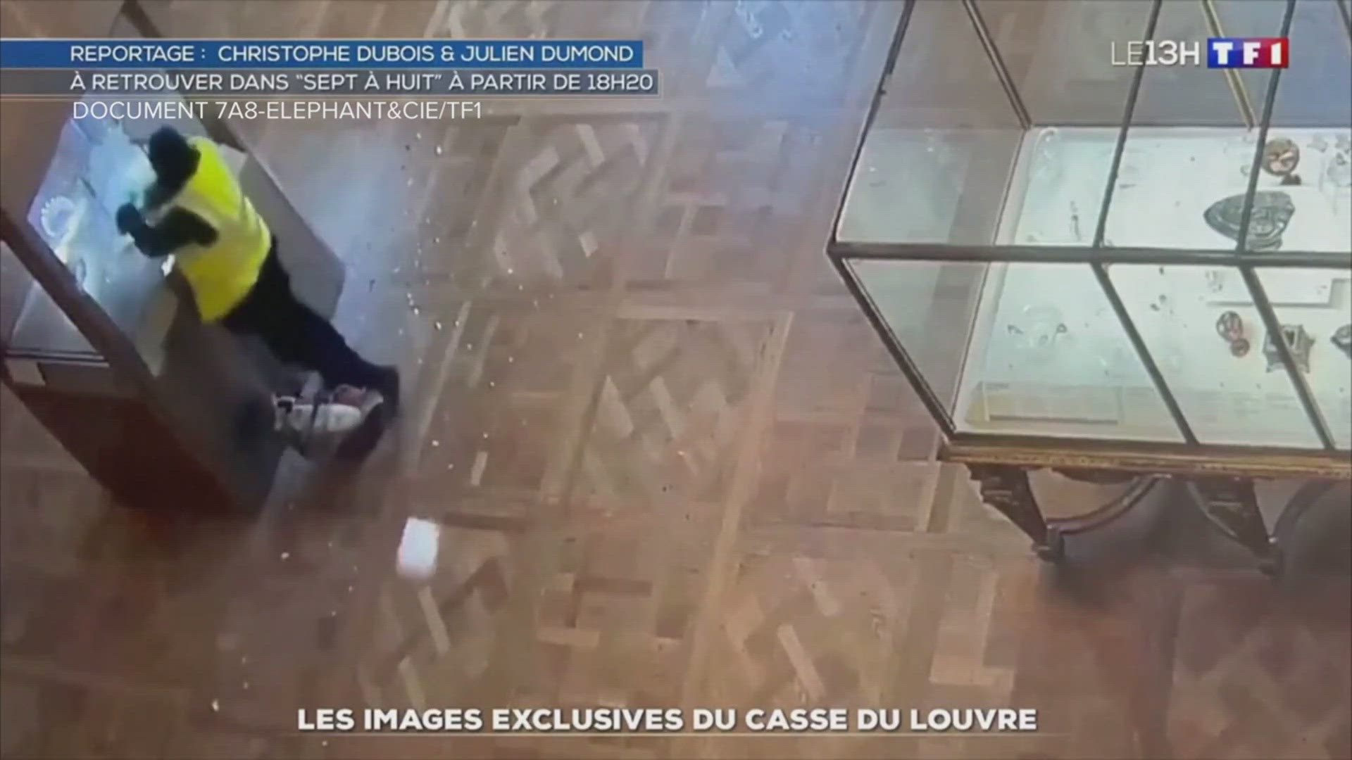 New surveillance video show thieves pull of heist inside the Louvre ...