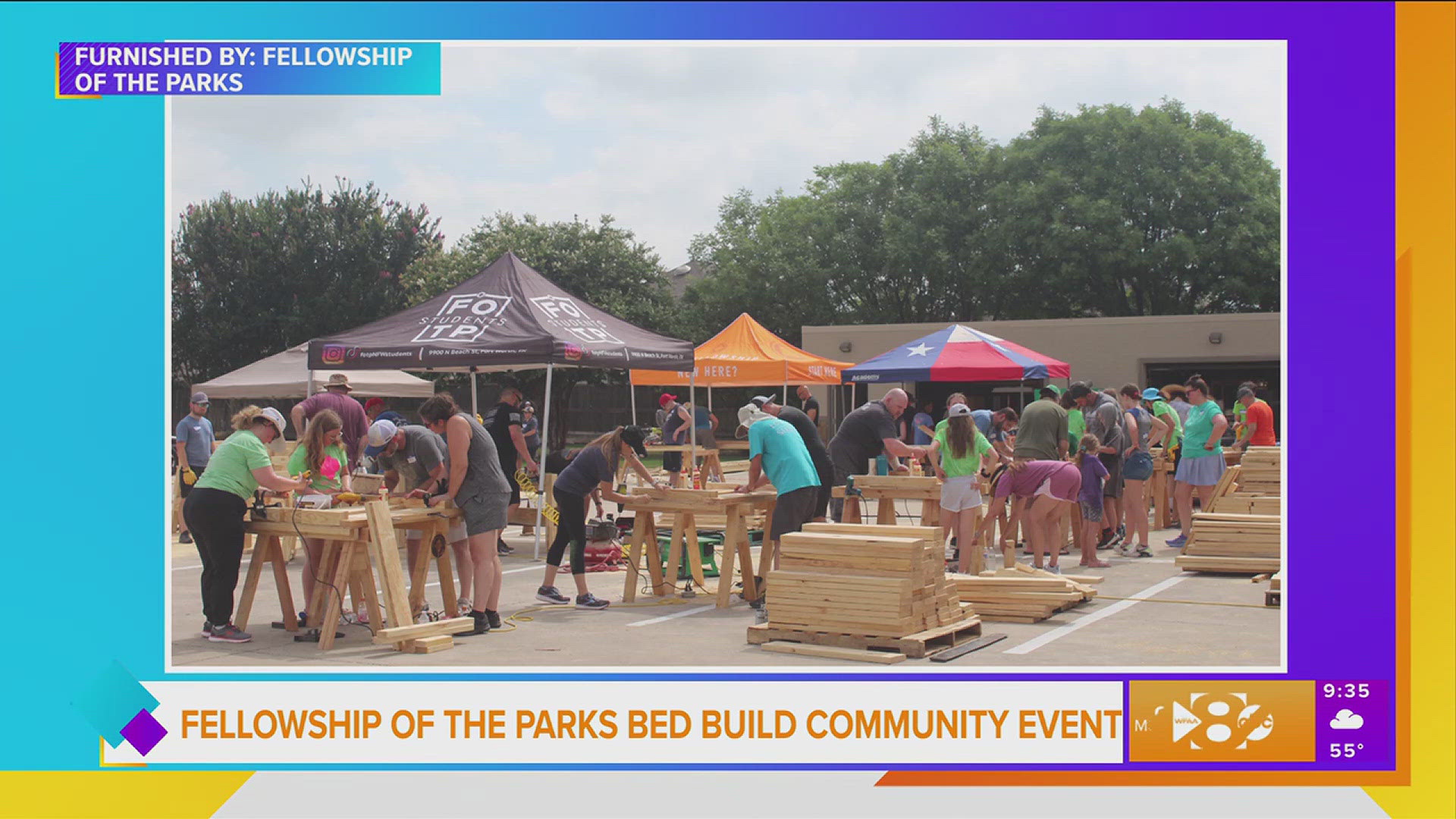 Senior Pastor Doug Walker and Marriage and Family Pastor Roger Gibson share the heart and mission behind Fellowship of the Parks Bed Build community event.