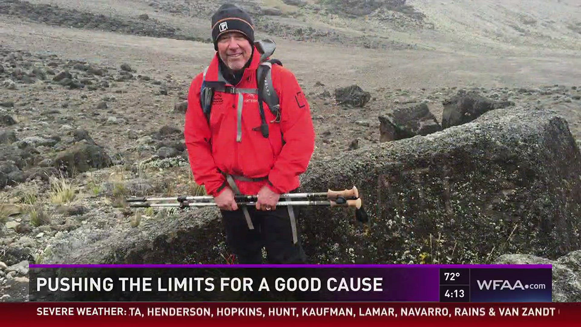 Charles Wakefield, a cancer patient, climbed Mt. Kilamanjaro with Dr. Brian Berryman. Sonia Azad has the story.