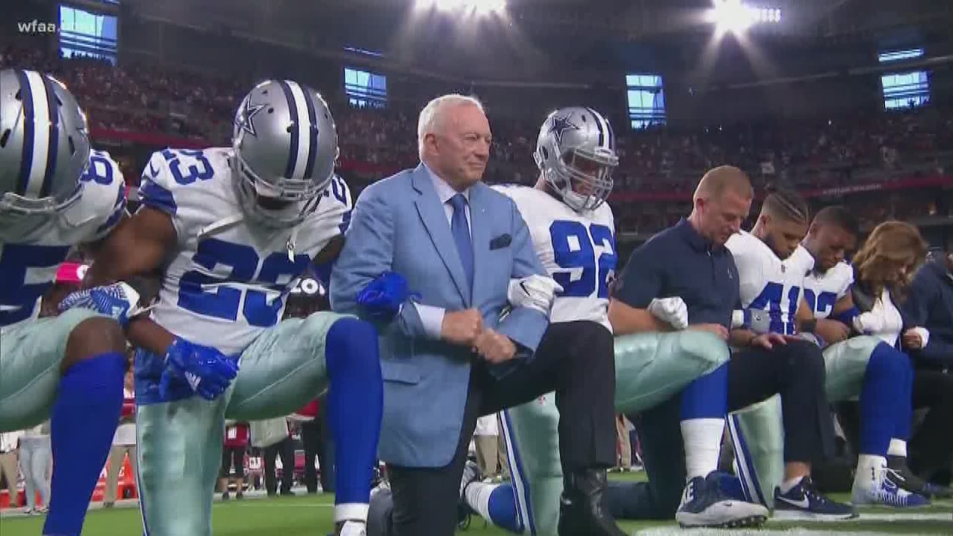 Cowboys owner Jerry Jones clearly states his players will stand for the national anthem.