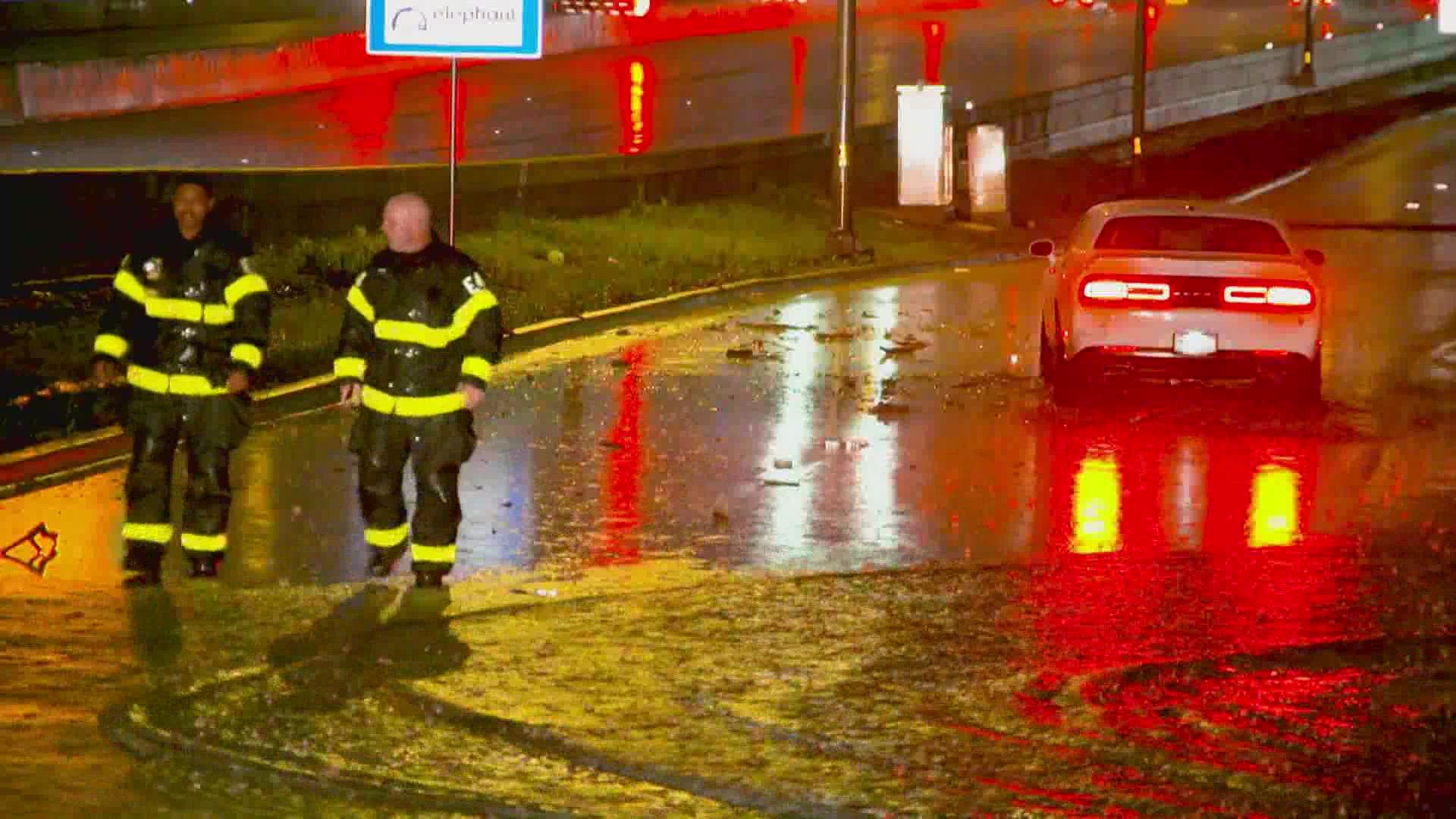 Parts of North Texas recorded four inches of rain in just a few hours Monday night and cars stalled out across the region.