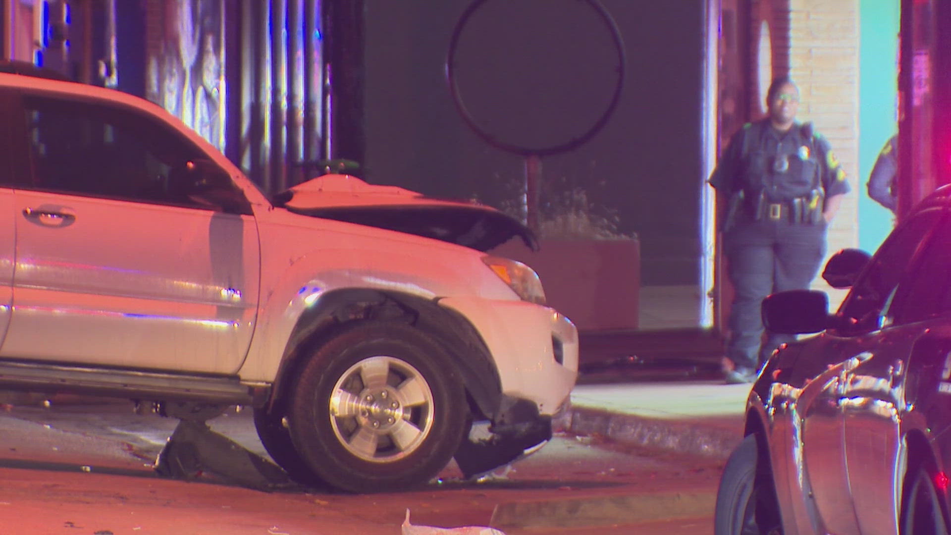 Officers said that the driver was arrested. 