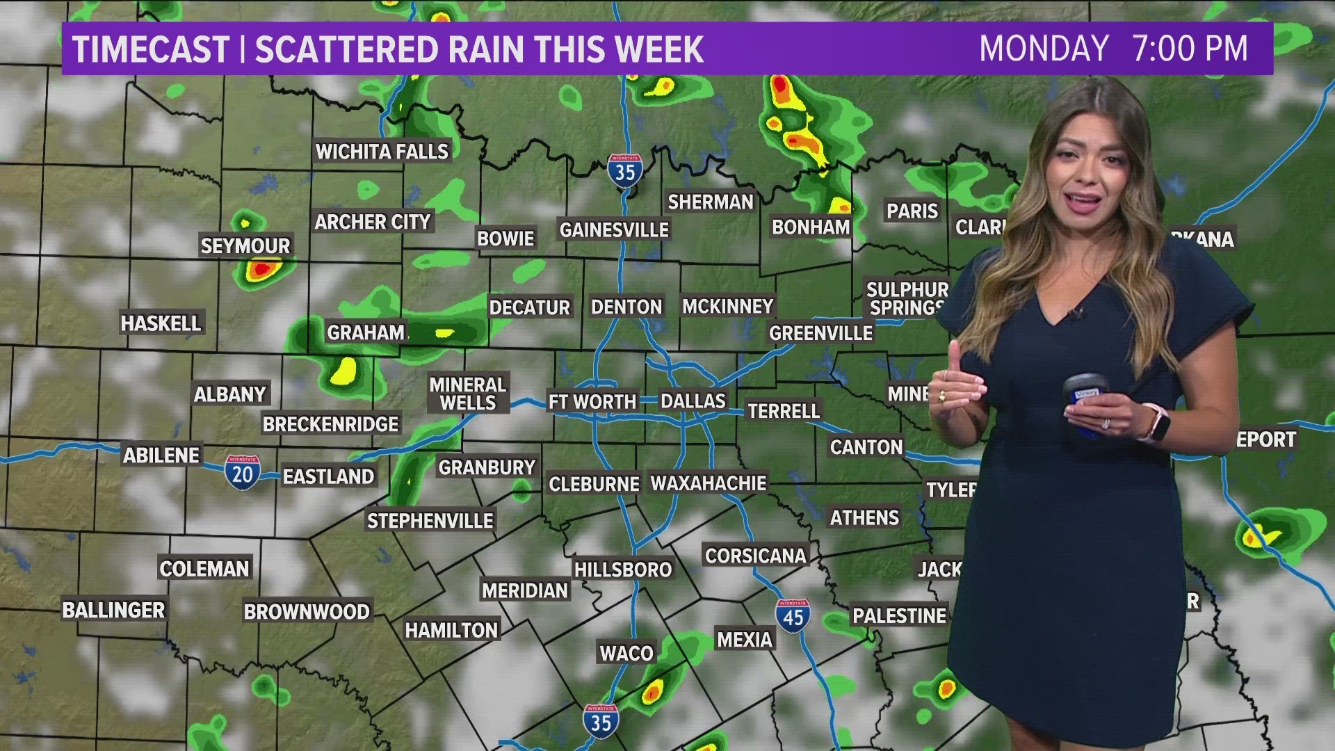 Showers and storms will be around North Texas this week, but the entire workweek will not be a washout.