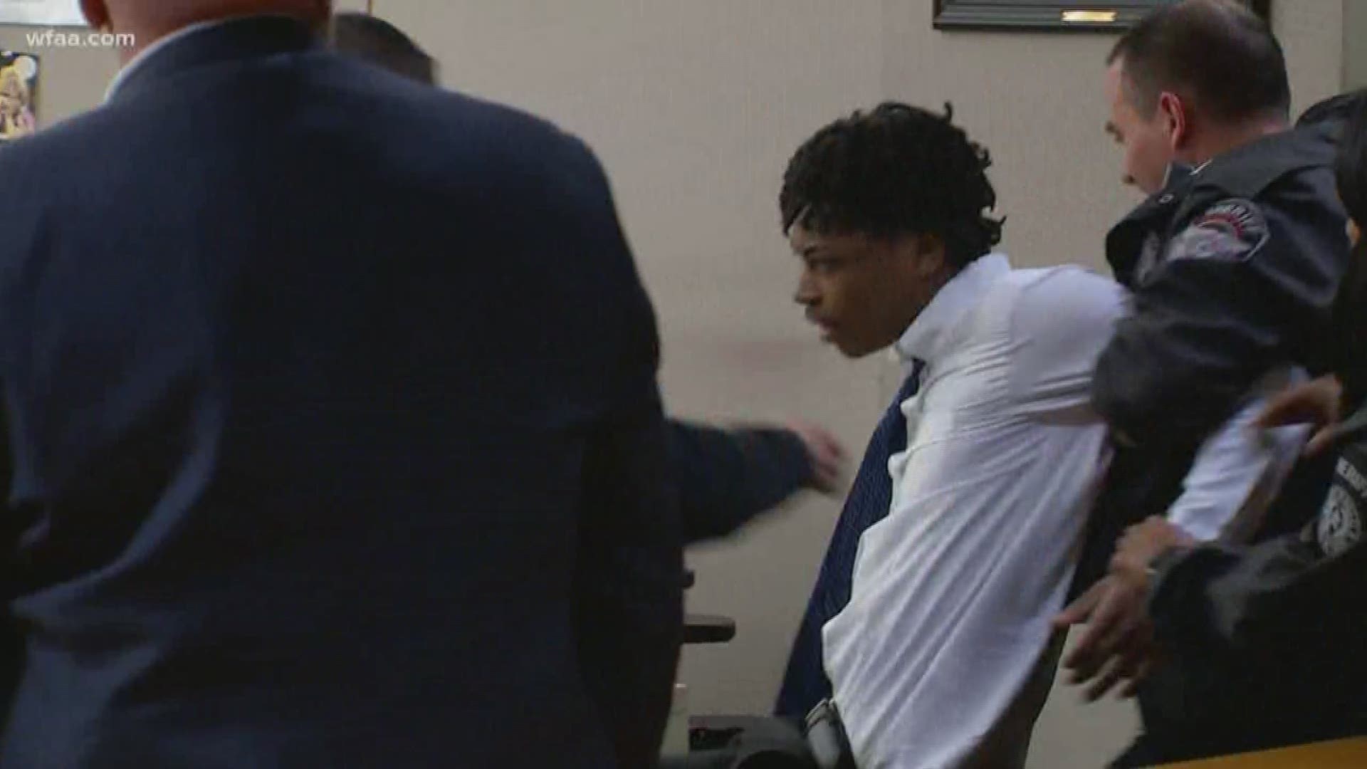 Desmond Jones, 24, was sentenced to 99 years in prison in Shavon's death. He had two outbursts during sentencing.