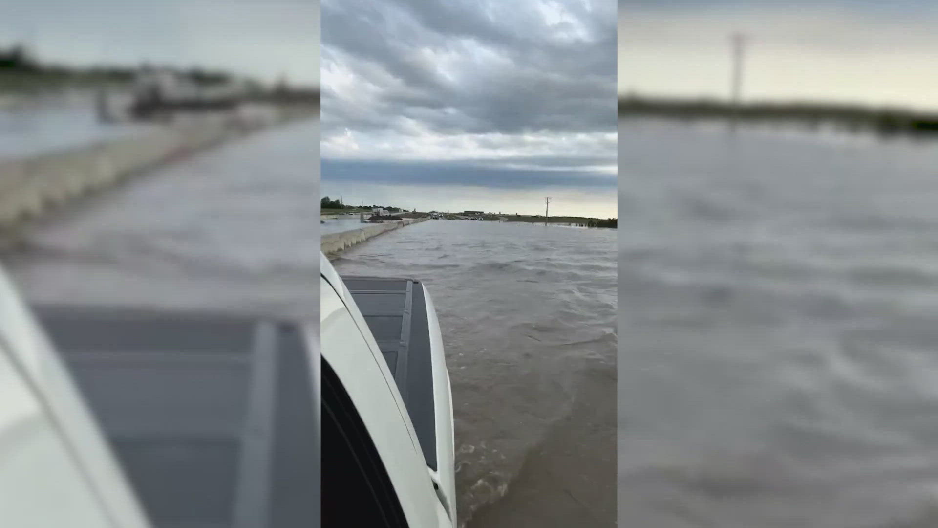 High water and flooding along I-35 stopped down traffic through Gainesville on Thursday night.