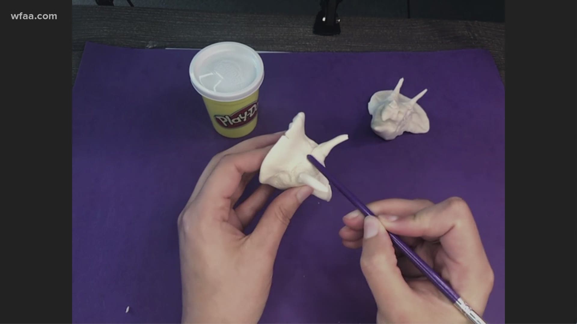 Play-Doh is perfect for sculpting your favorite dinosaur. It even has a texture like a fossil.