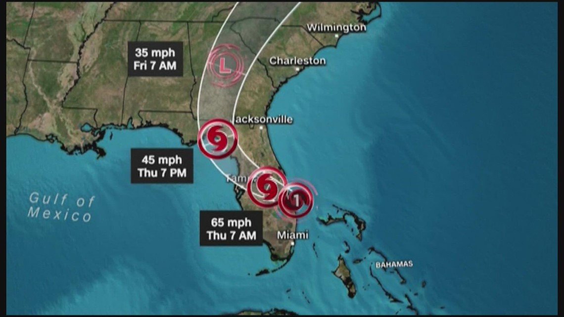 Tracking the path of Hurricane Nicole  wfaa.com