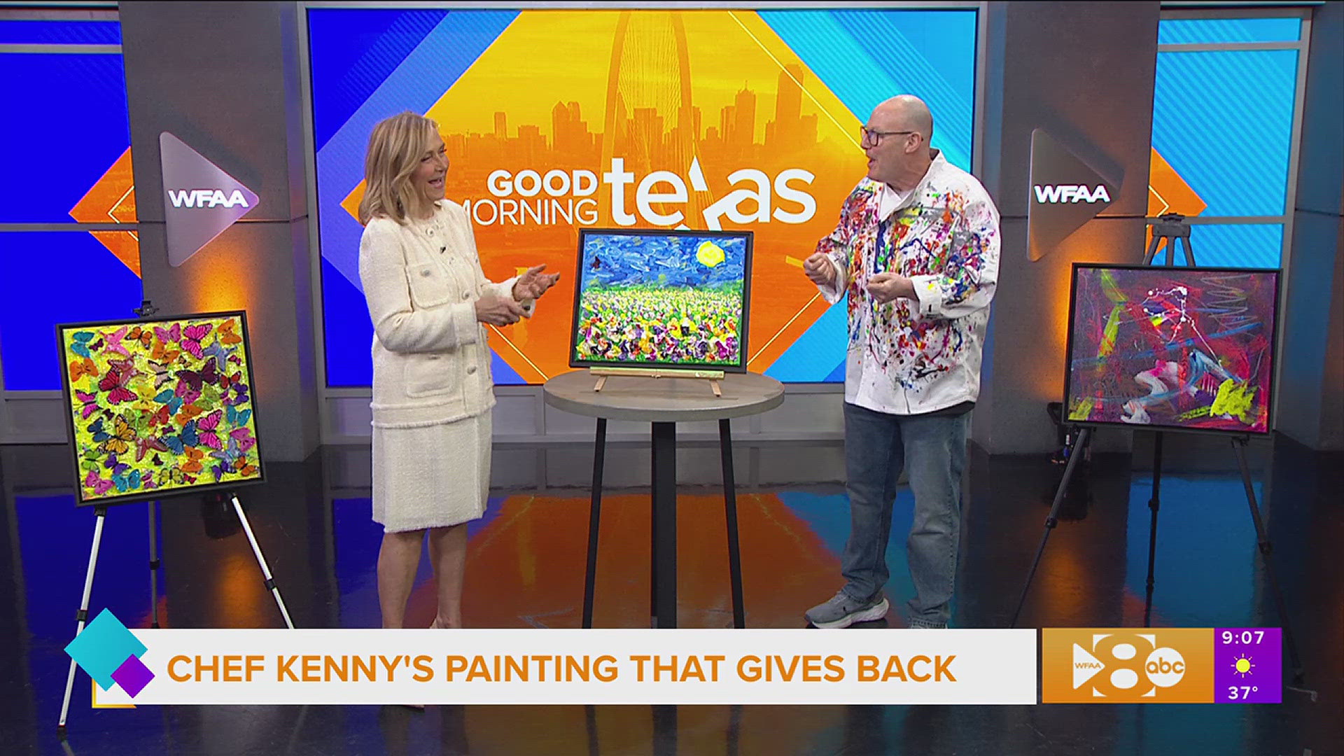 North Texas celebrity chef and restauranteur Kenny Bowers talks about his paintings, philanthropy, and upcoming benefit art show.