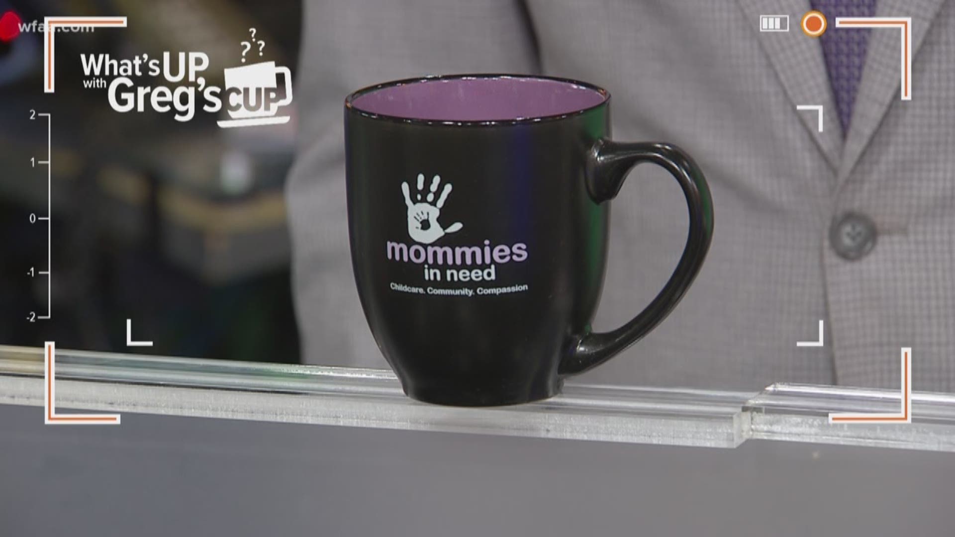 What's up with Greg Field's cup? Mommies in Need