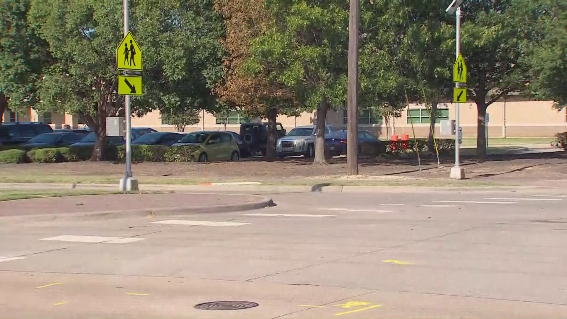 The crash happened outside of Roach Middle School, which is located near the McKinney-Frisco line.