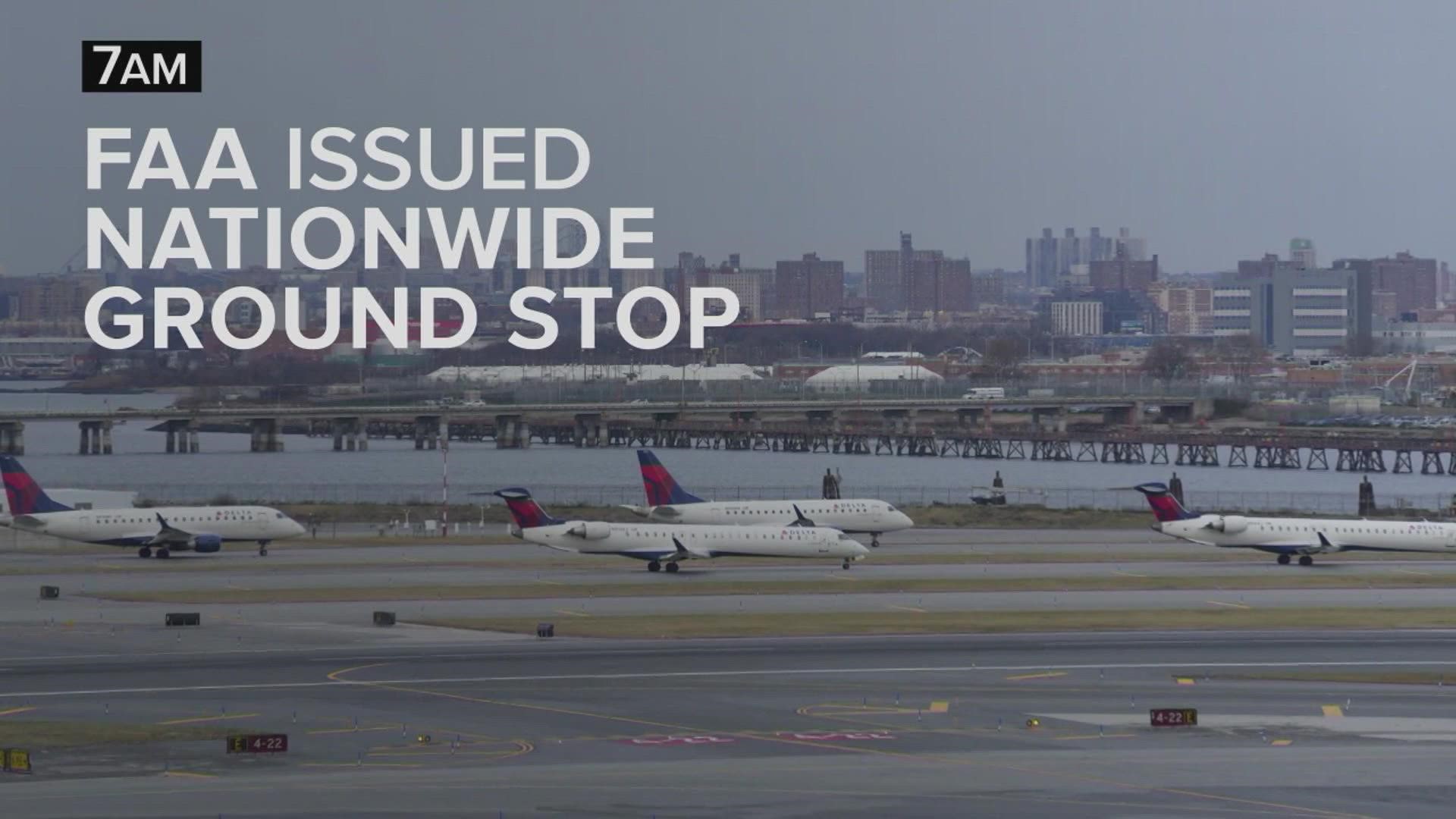 The world's largest aircraft fleet was grounded for hours, and the cascading chaos delayed or canceled thousands of flights across the U.S.