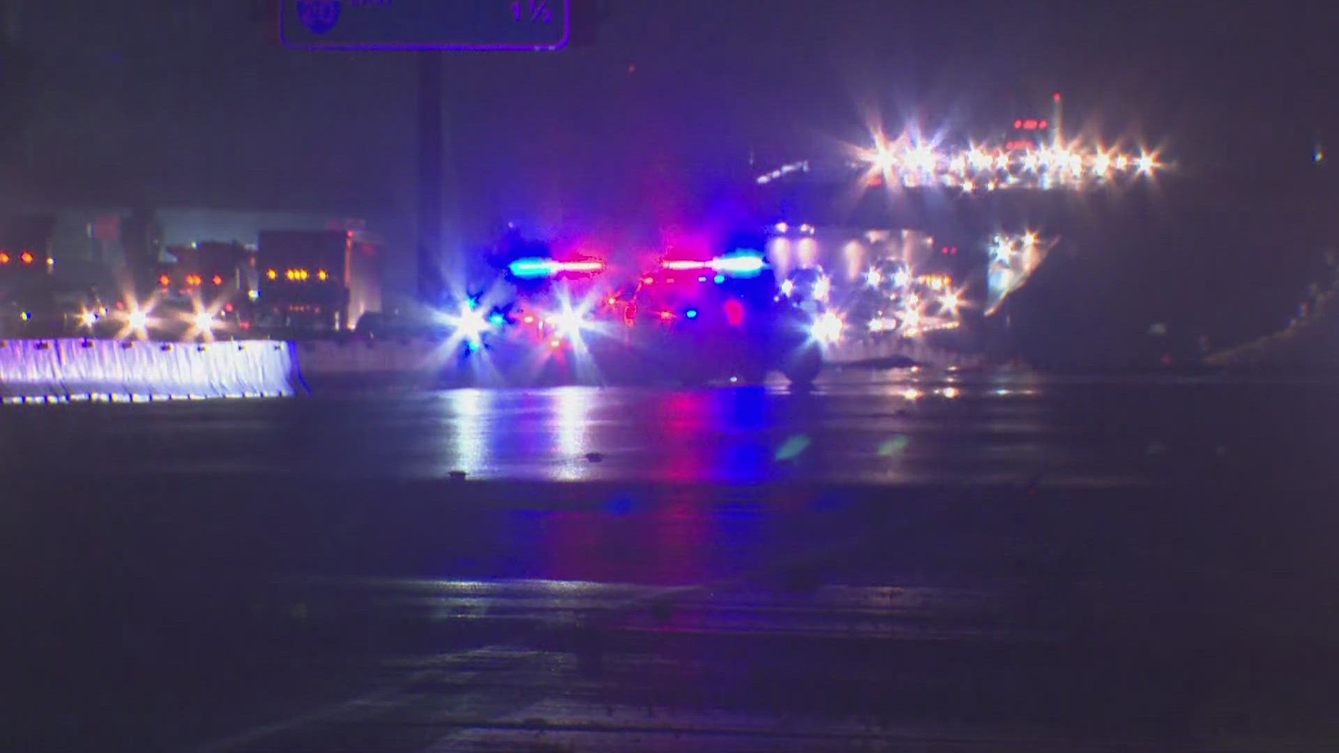 An early morning crash Friday shut down I-635 lanes through Balch Springs.