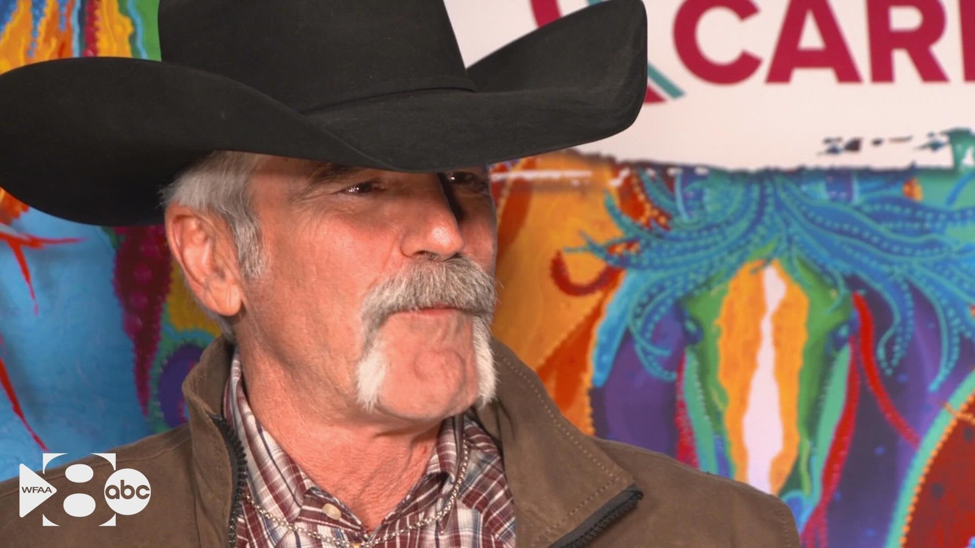 Yellowstone stars were in Fort Worth on Friday night for a celebrity cutting horse event. WFAA talked with Forrie J. Smith, who plays the role of 'Lloyd' on the show