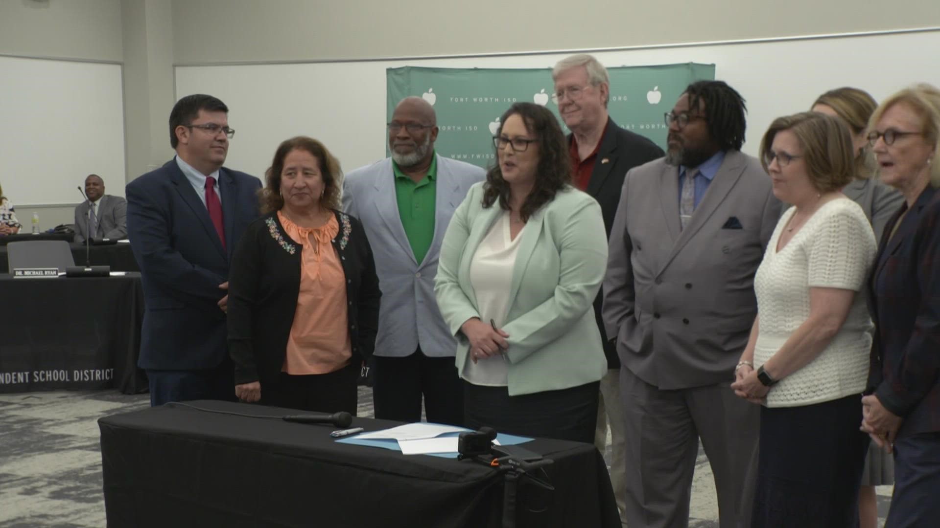 The Fort Worth ISD school board voted unanimously to name Dr. Angélica Ramsey as its superintendent on Tuesday. Ramsey signed a three-year contract.