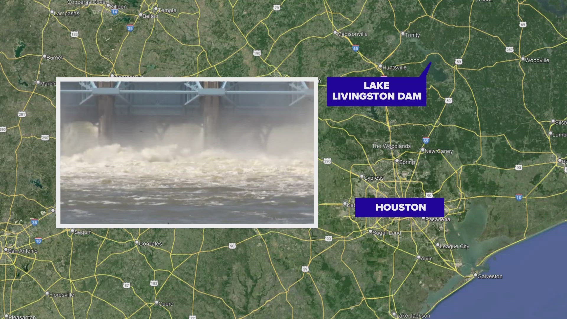 The dam north of Houston is on the verge of collapse, officials said.