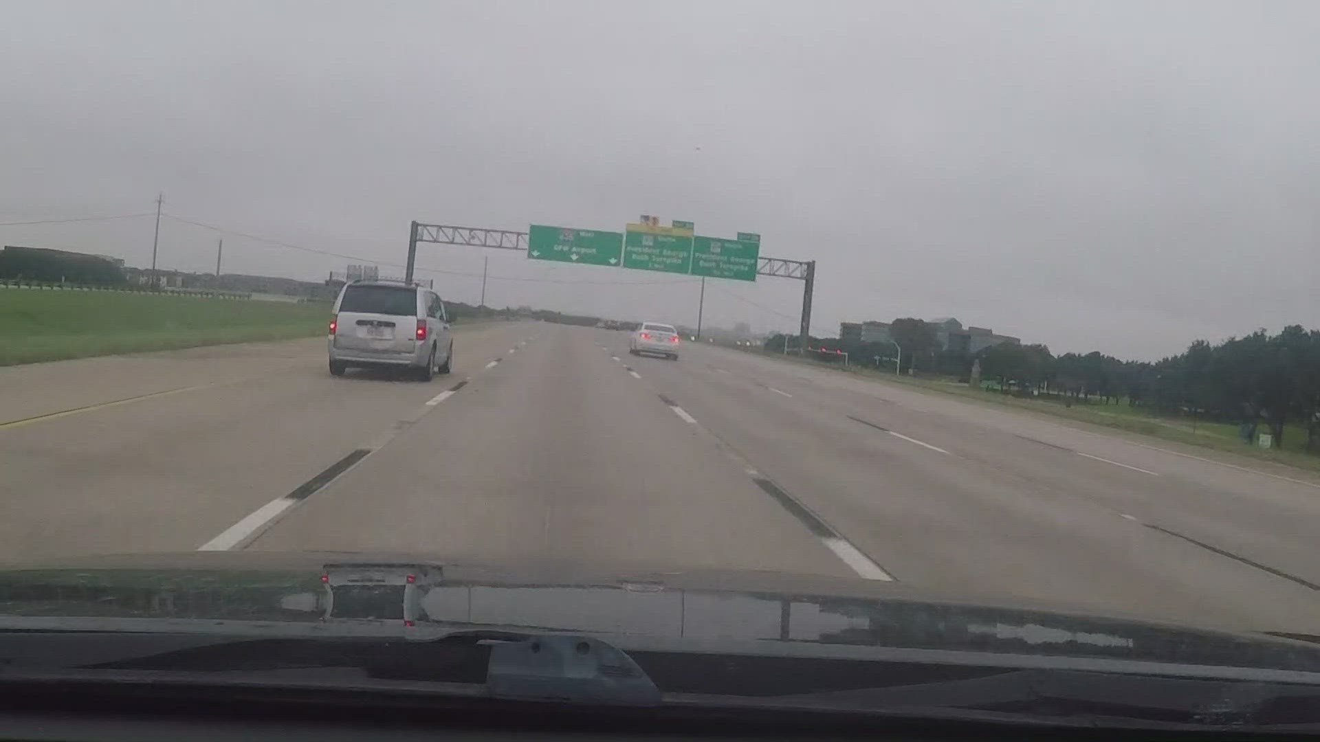 Road conditions improving across North Texas after showers lead to ponding late Friday and