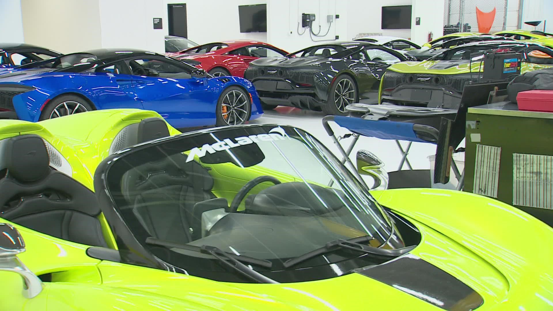 More than 50 McLaren owners were on hand to showcase their supercars at the new headquarters.