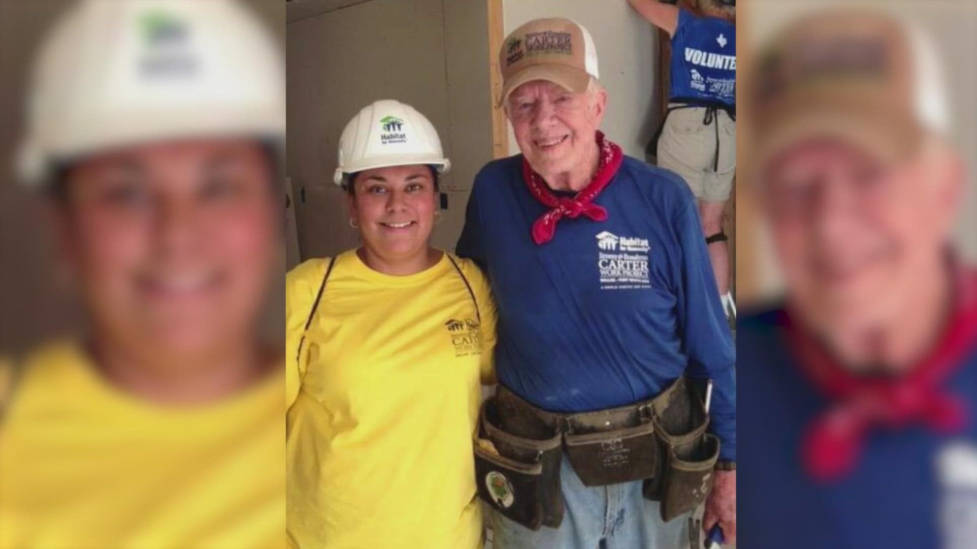 In 2014, Benita Luna met the former president, who helped build the home her family lives in during his Habitat for Humanity visit to Dallas.