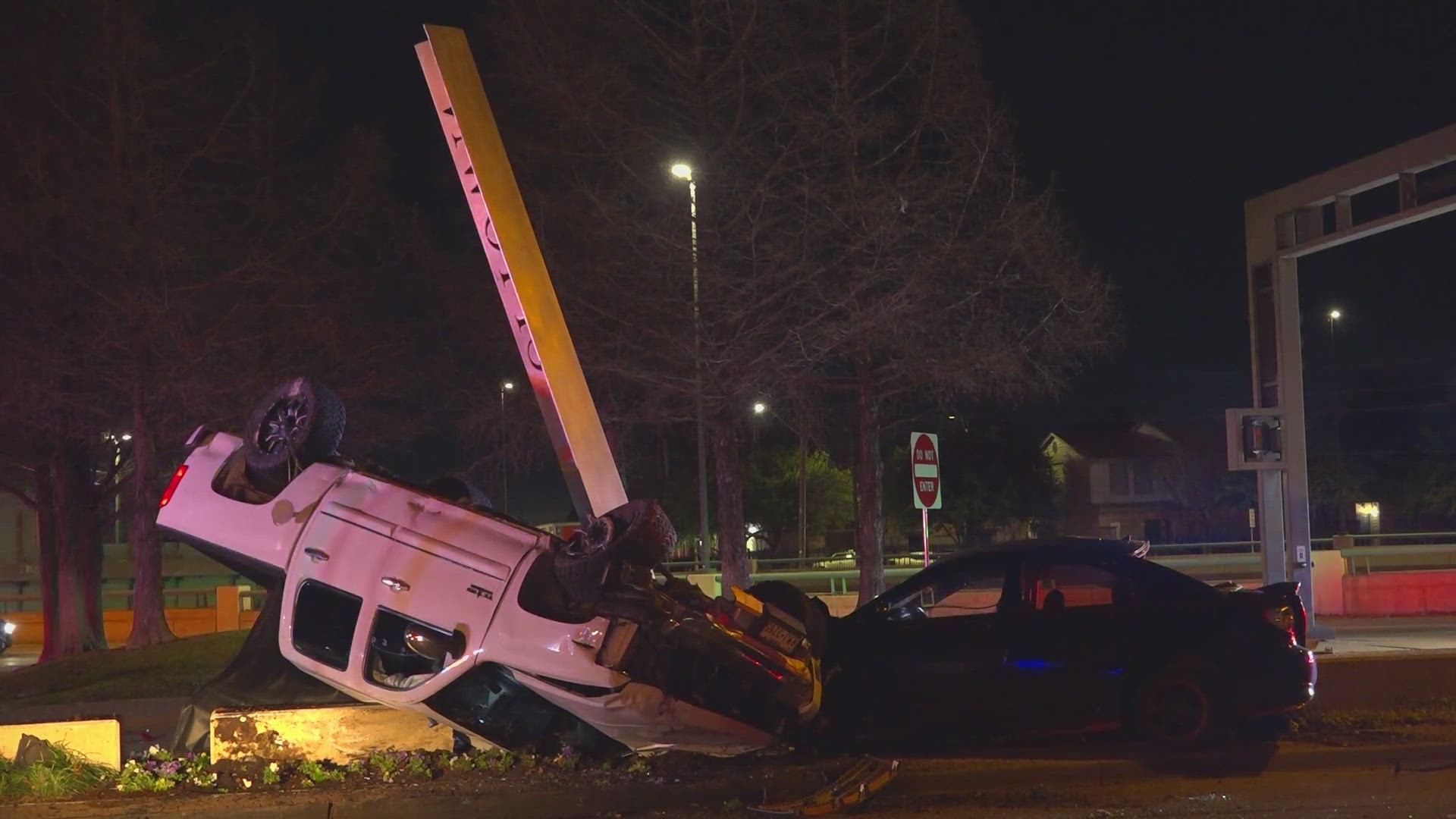 Police say they tried to conduct a traffic stop with a vehicle in the 2900 block of Thomas Avenue shortly after 2 a.m. Saturday, and the driver refused to stop.