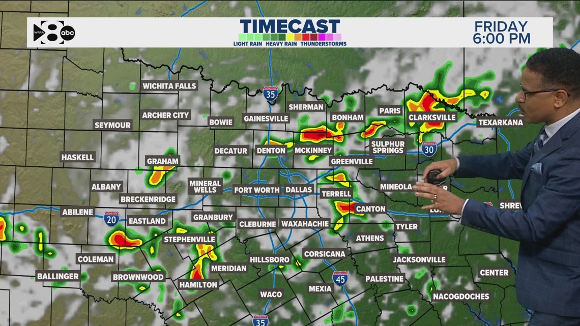 DFW Weather: Full rain, storms timeline for North Texas on Friday ...