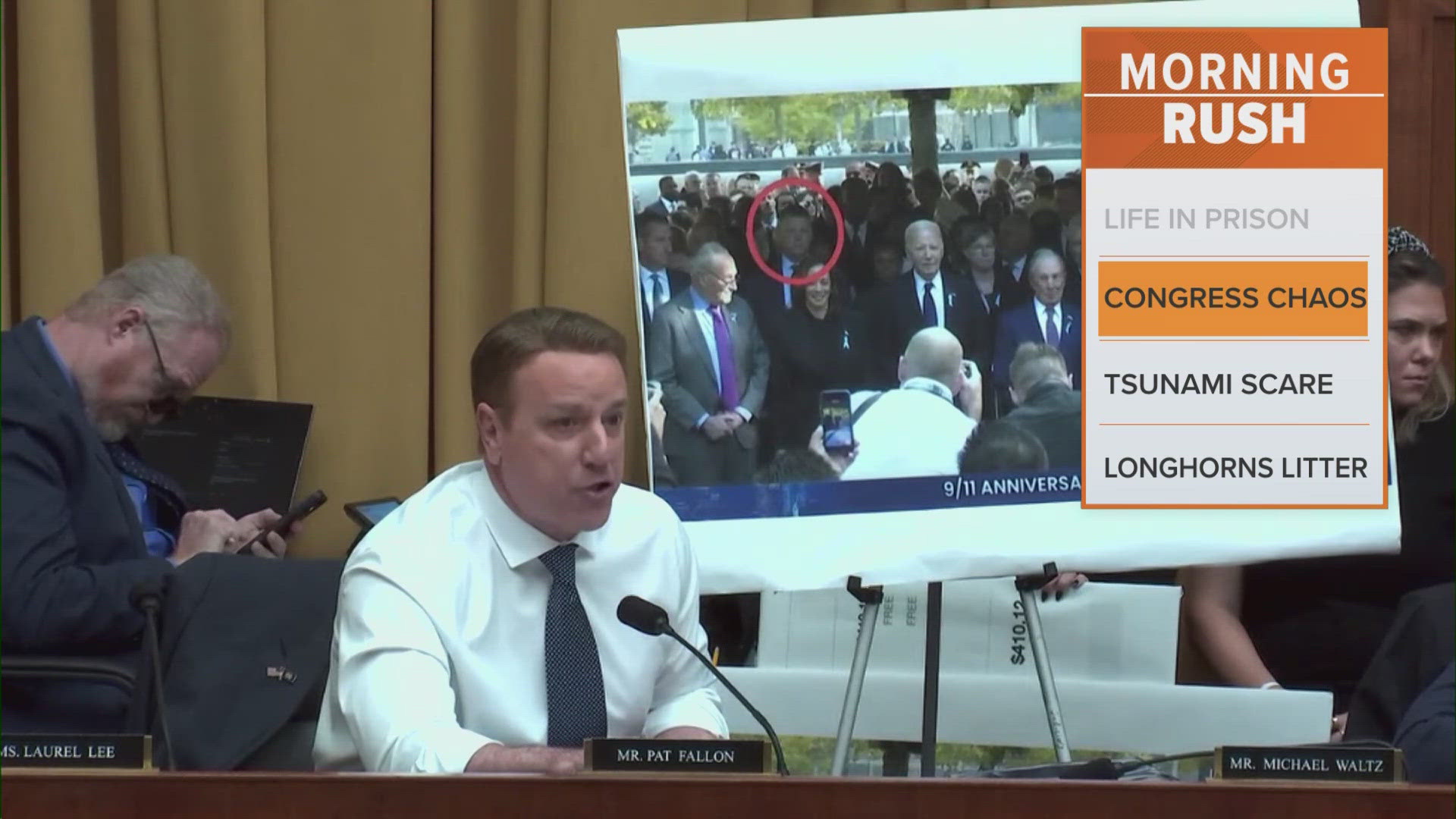 Rep. Pat Fallon accused the Secret Service acting director of playing politics during a 9/11 event.