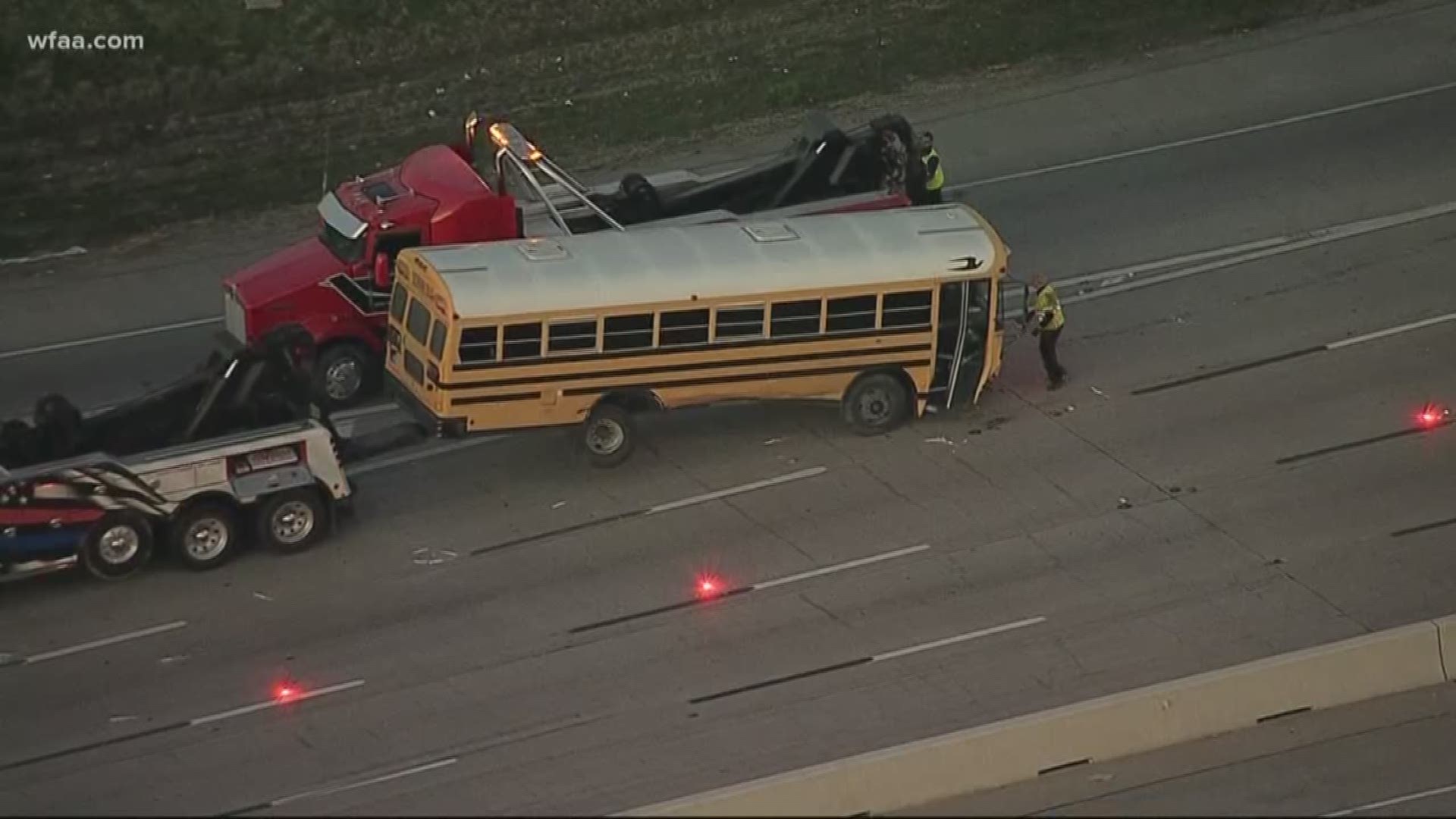 Nine students and bus driver injured in crash