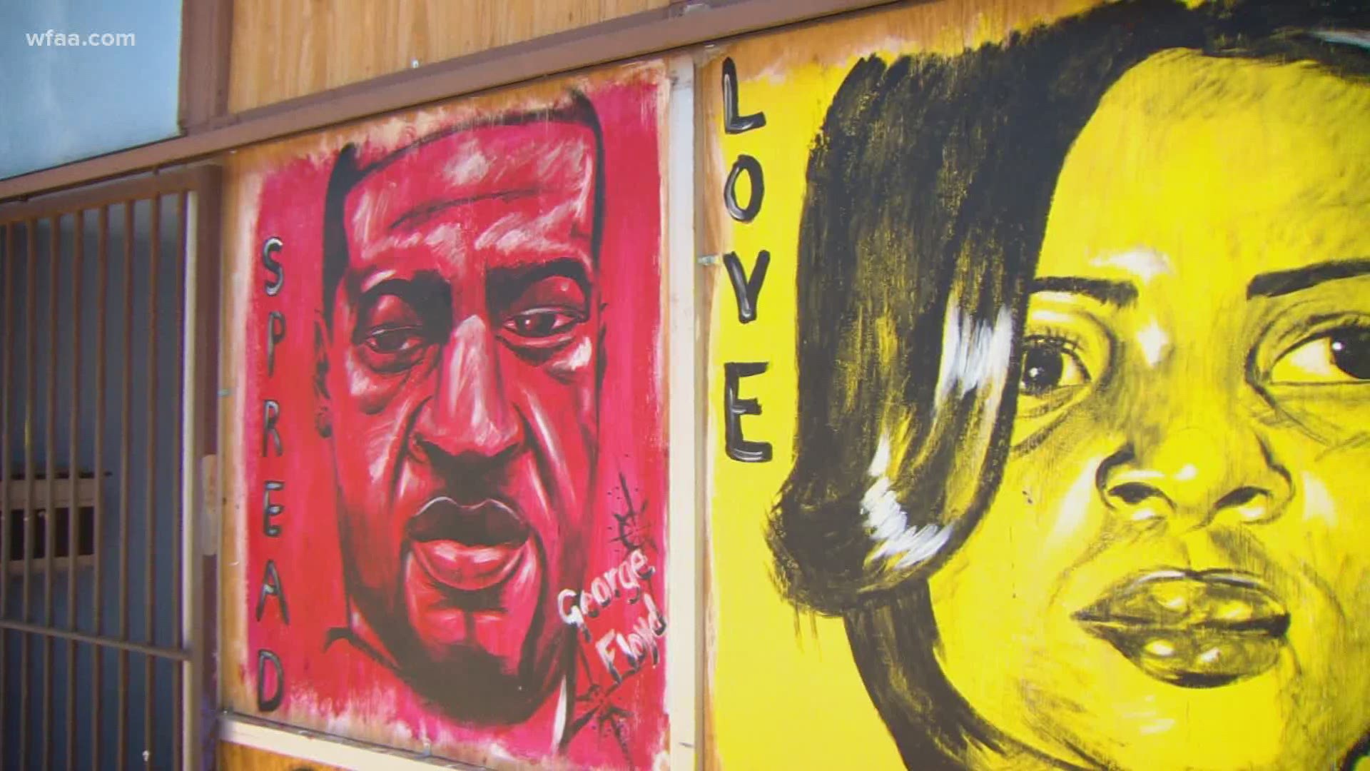 All protests aren't happening on the streets. Some local artists are using paint to address police brutality.