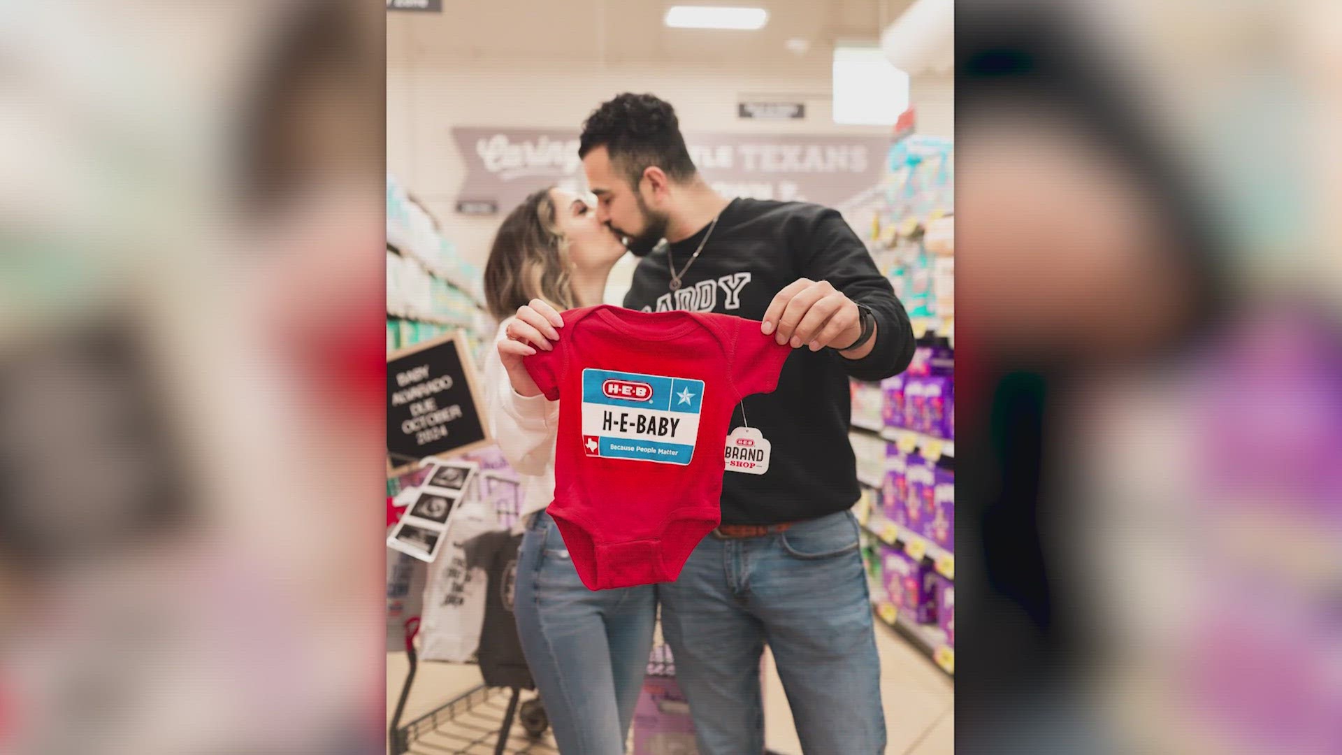 Since Jacob has worked at an H-E-B warehouse for over a decade, he and Zoey felt it was right to use the company in their announcement.