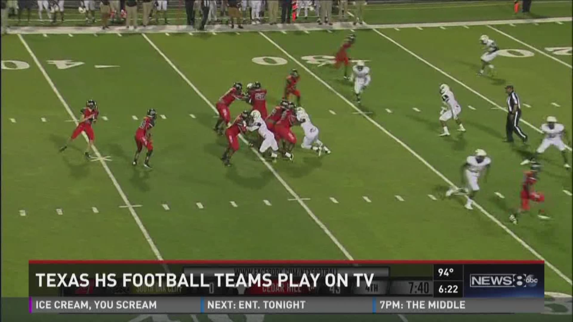 Texas high school football teams play on TV wfaa