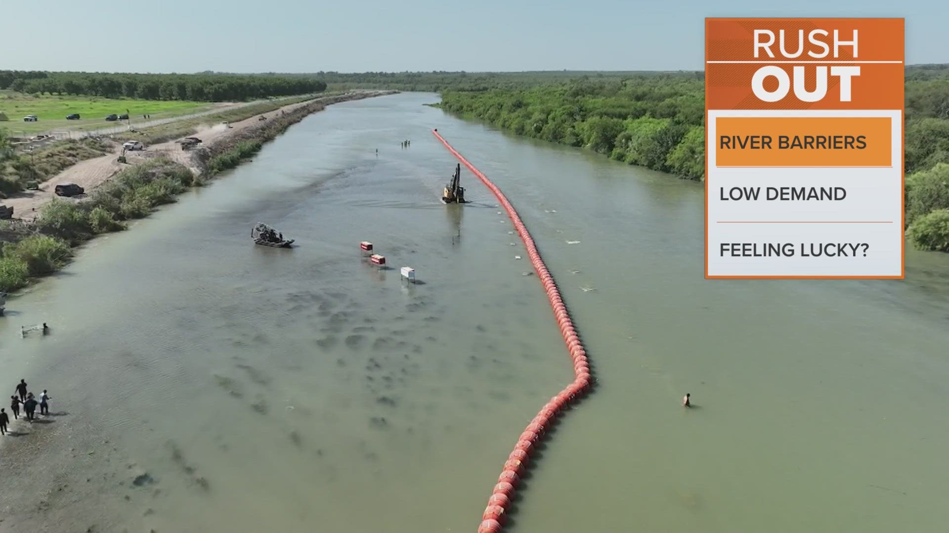 A federal court granted Texas' request in September to leave the barrier in the Rio Grande until Oct. 5.