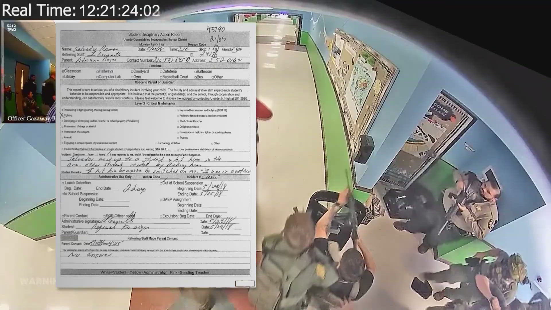 Documents released include the shooter's disciplinary files.