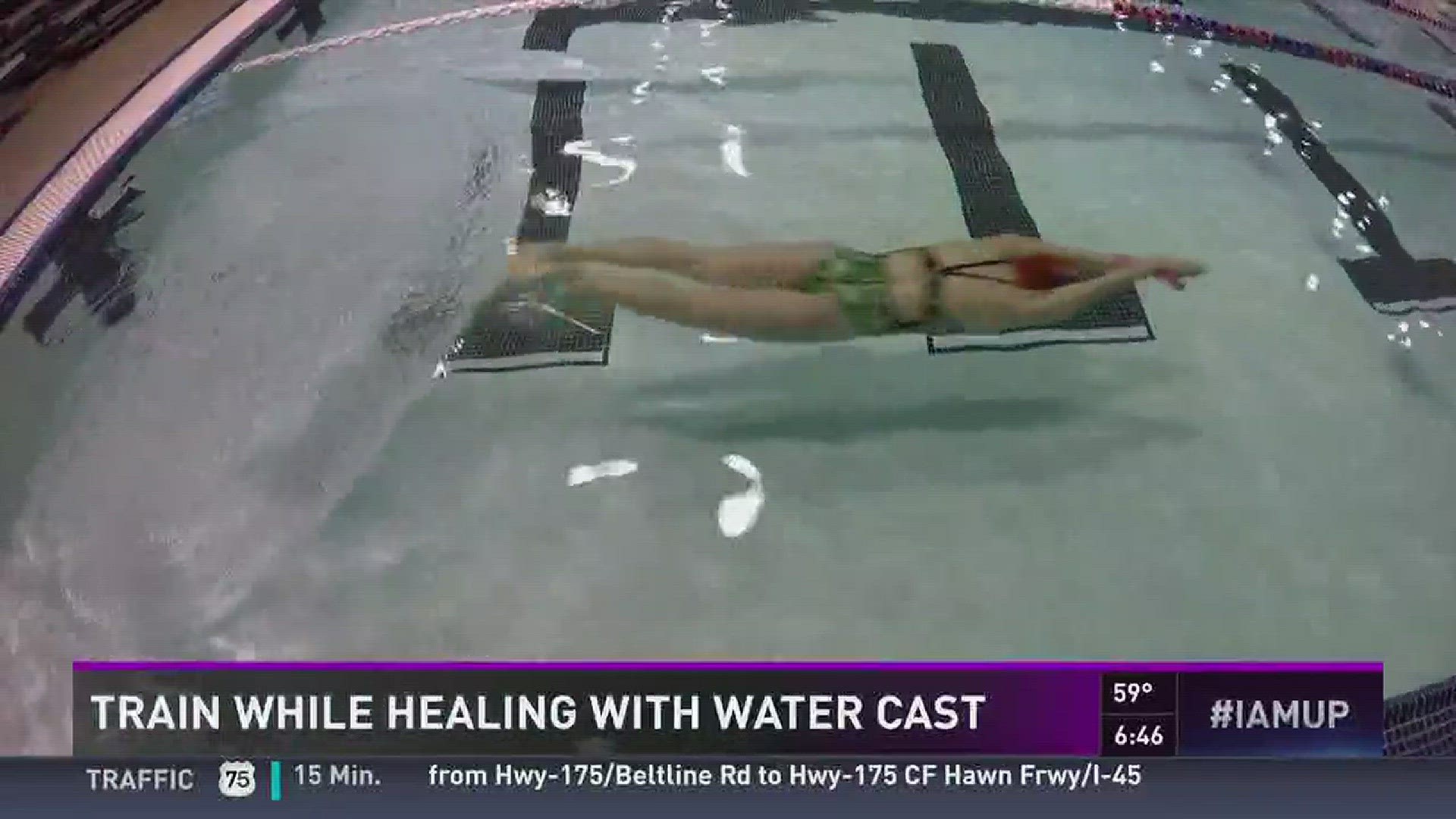 Swimmers can now train while healing with new water cast